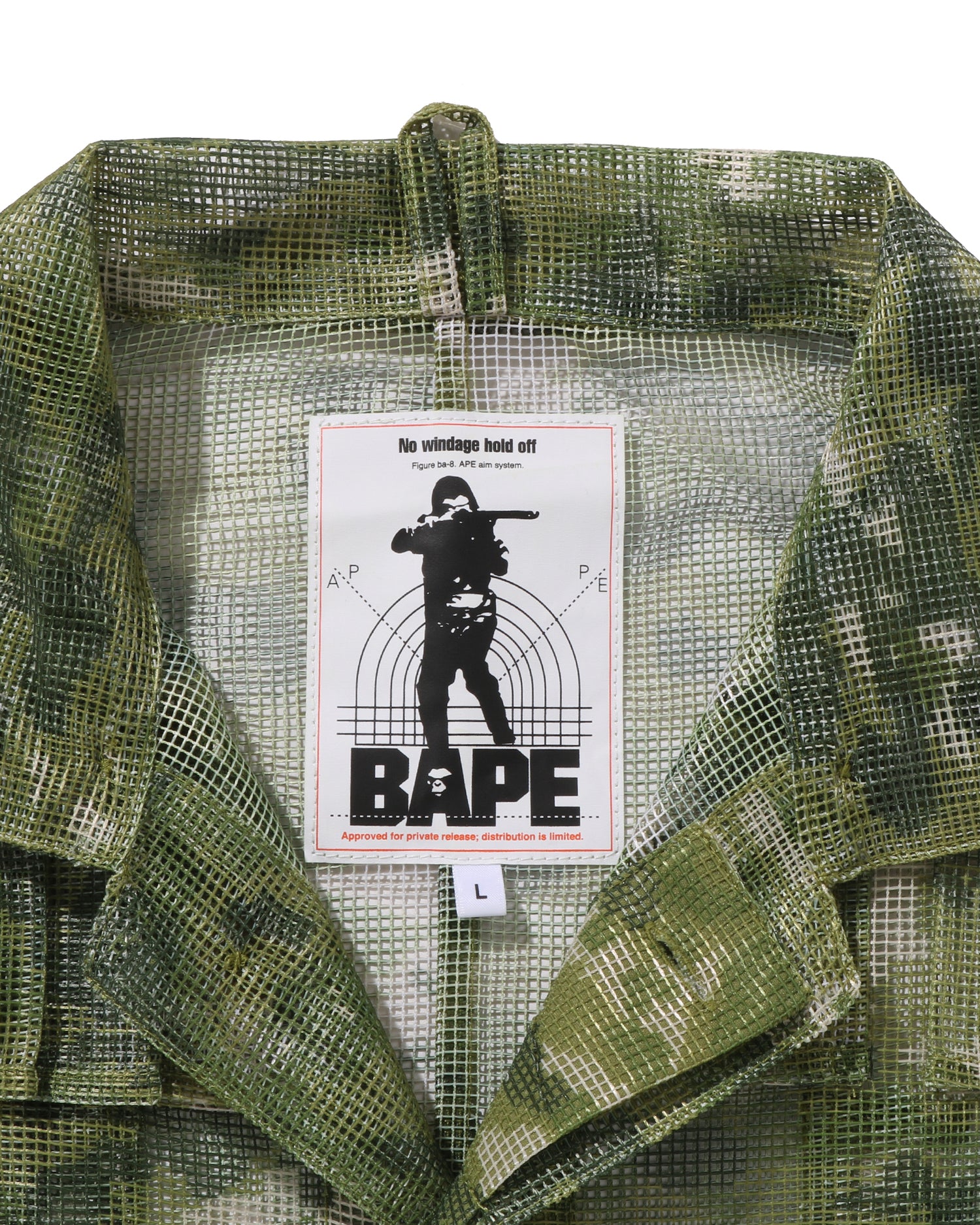 A BATHING APE® Multi Pixel Camo Mask Hooded Shirt Jacket | Bape