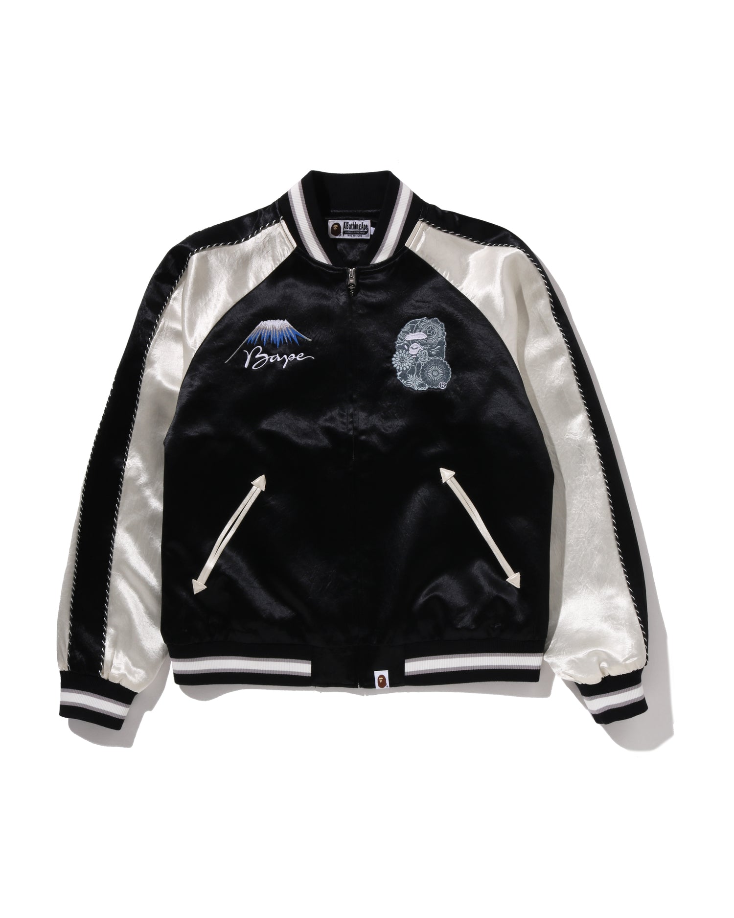 BAPE SOUVENIR JACKET エイプ スカジャン M 日本限定 刺繍 A BATHING APE® BAPE Japanese Art Souvenir Jacket | Bape official