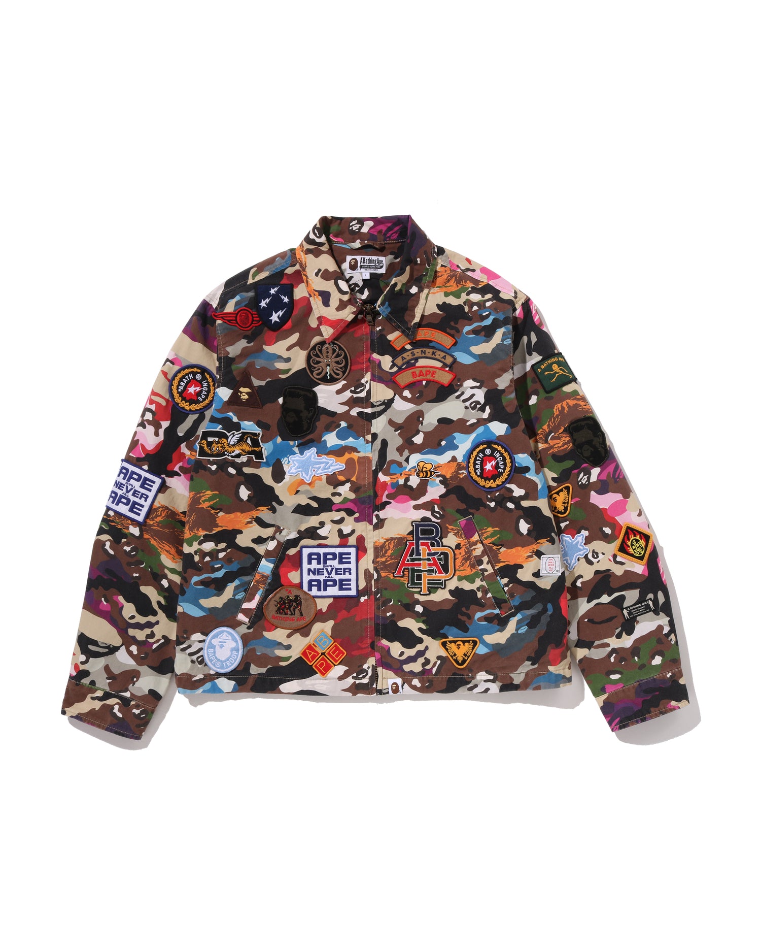 A BATHING APE® Hybrid Camo Multi Badge Jacket | Bape official