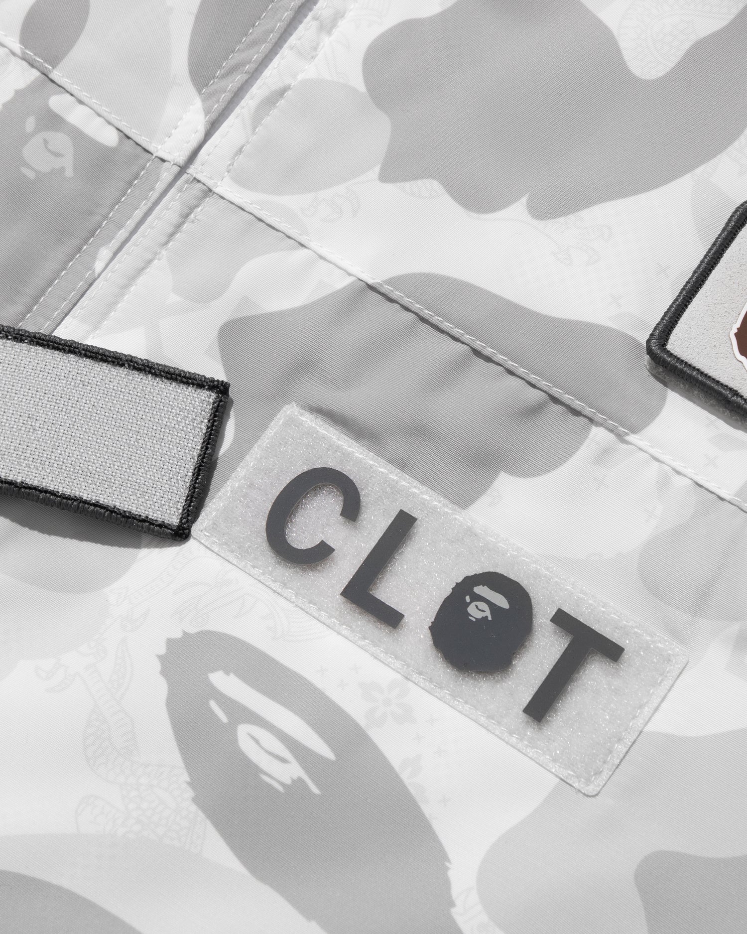 A BATHING APE® BAPE X Clot Camo Sleeve Detachable Rain Jacket