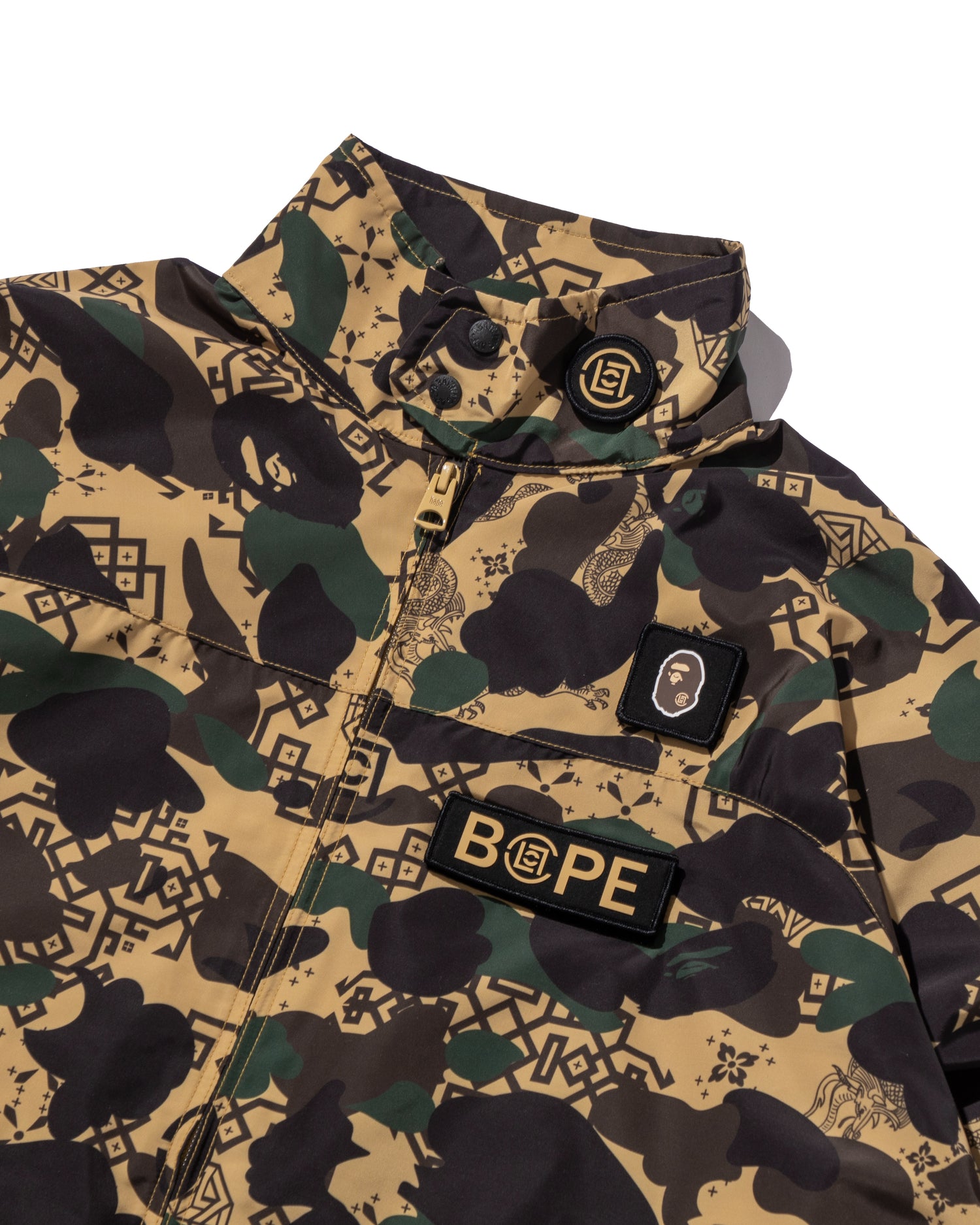 A BATHING APE® BAPE X Clot Camo Sleeve Detachable Rain Jacket