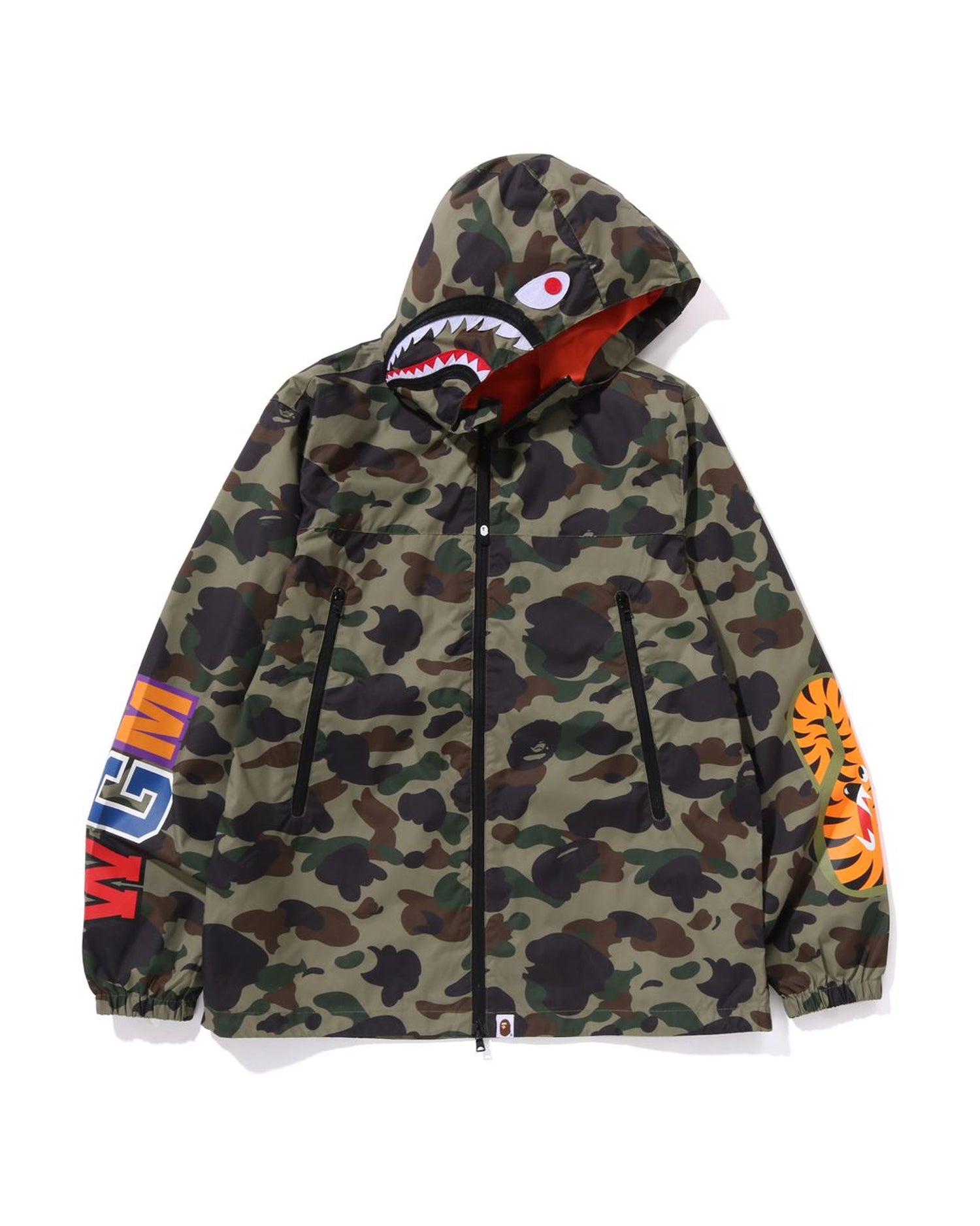 Bape a bathing ape camo shark hooded coat jacket online