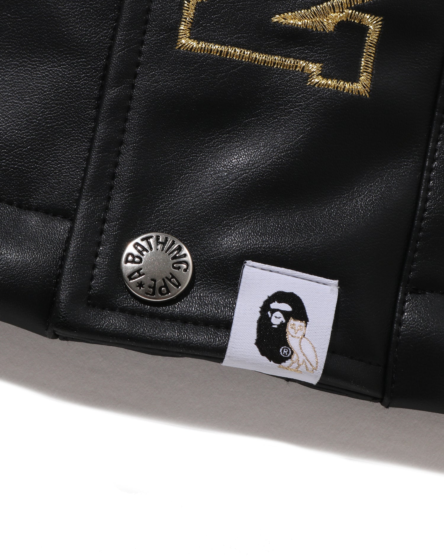A BATHING APE® BAPE X OVO Leather Snowboard Jacket | Bape official