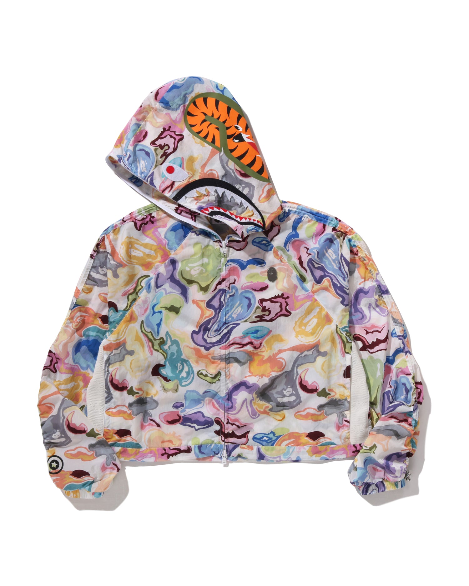 ジャケット・アウター BAPE COLOR CAMO SHARK HOODIE SHIRT Color-Camo-Shark-Full-Zip-
