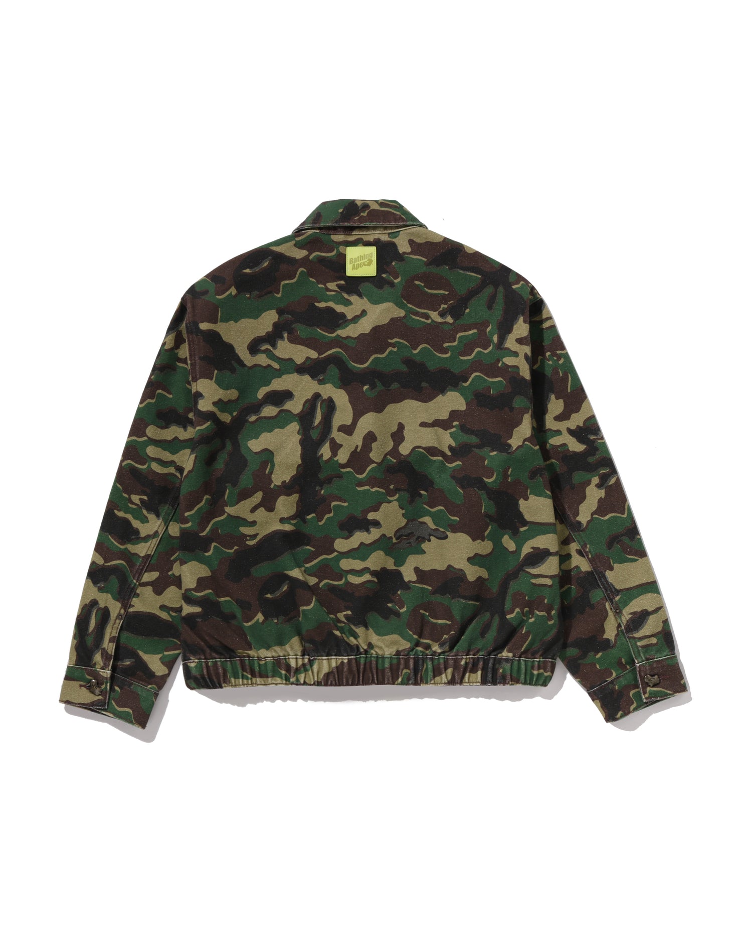 A BATHING APE® Glitch Woodland Camo Bathing Ape Logo Worker Jacket