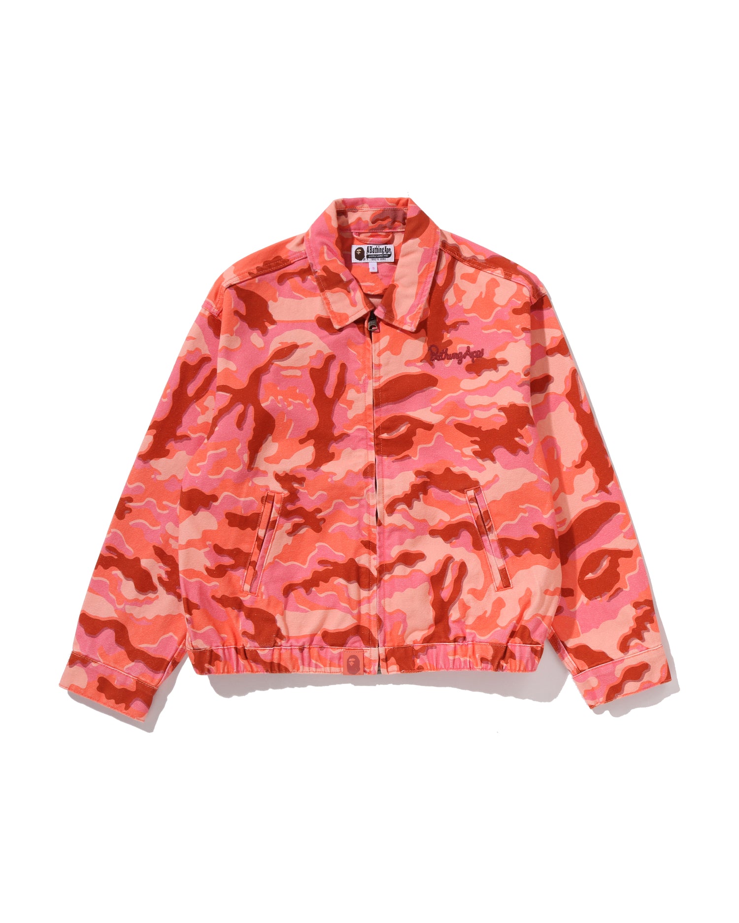 A BATHING APE® Glitch Woodland Camo Bathing Ape Logo Worker Jacket