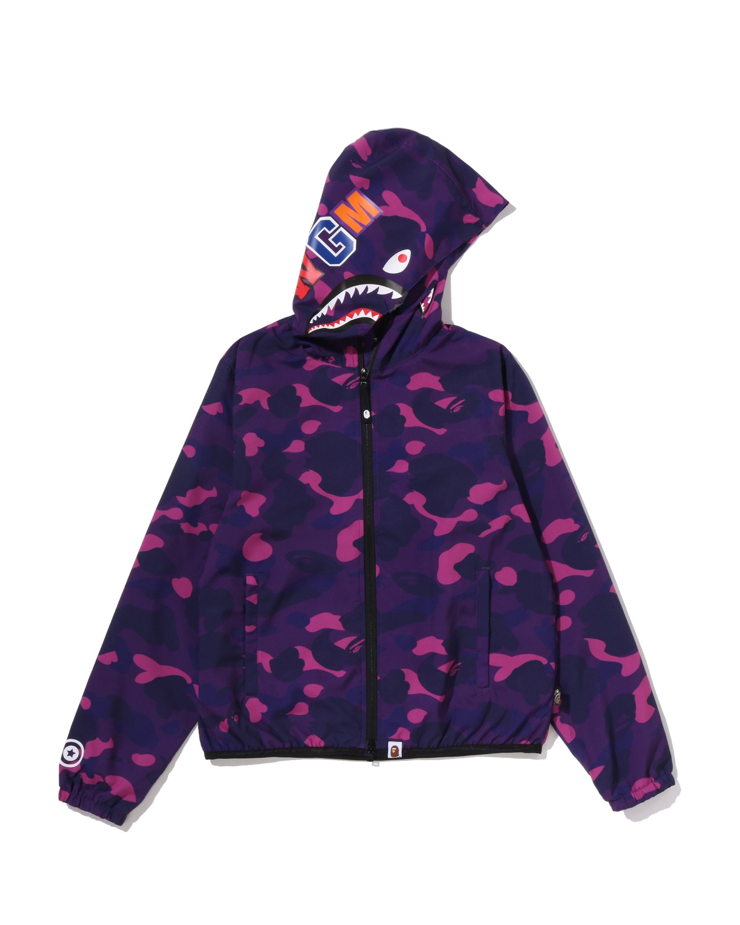A BATHING APE® Color Camo Shark Hoodie Jacket | Bape official