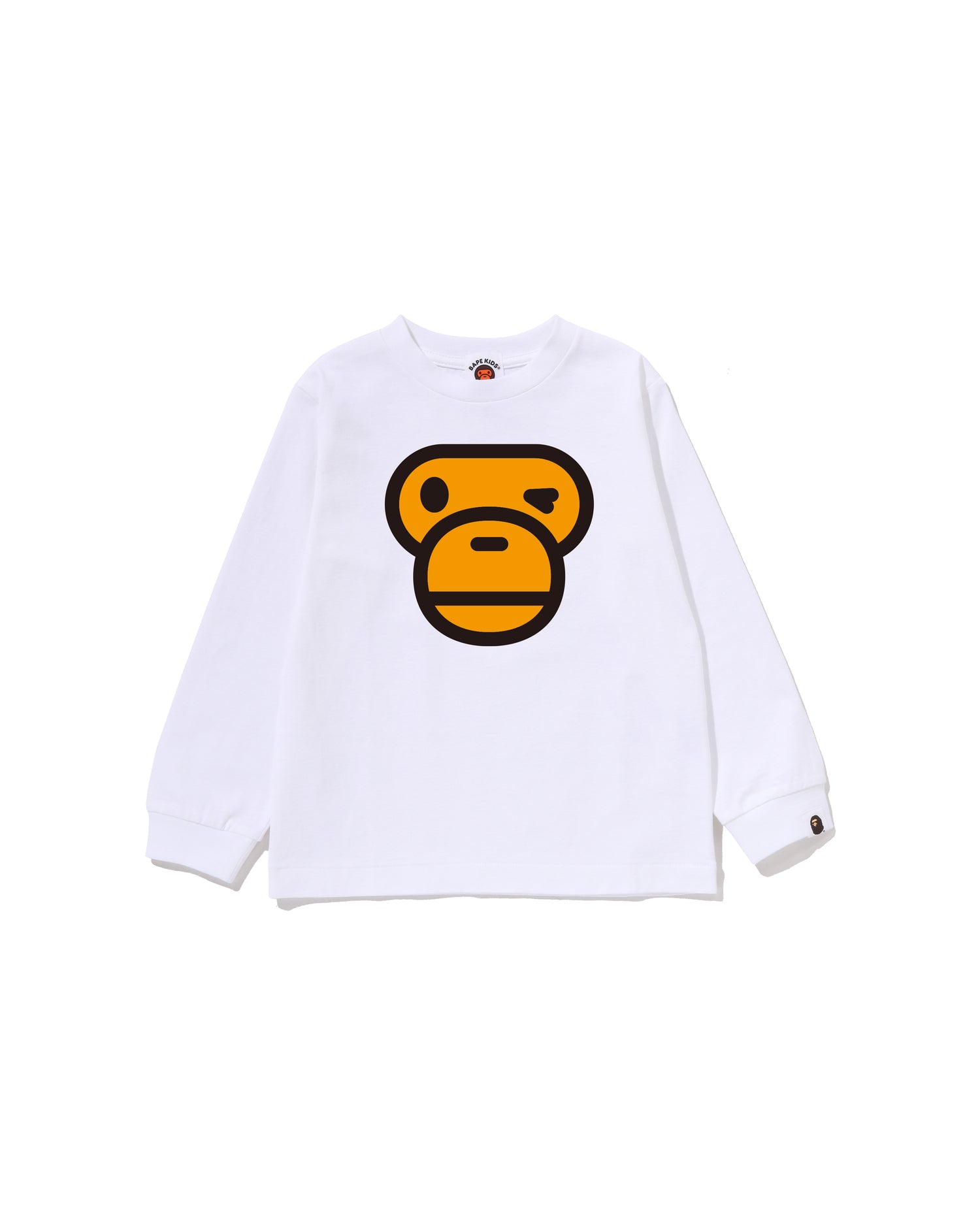 A BATHING APE® Kids Winking Milo Face Ls Tee | Bape official