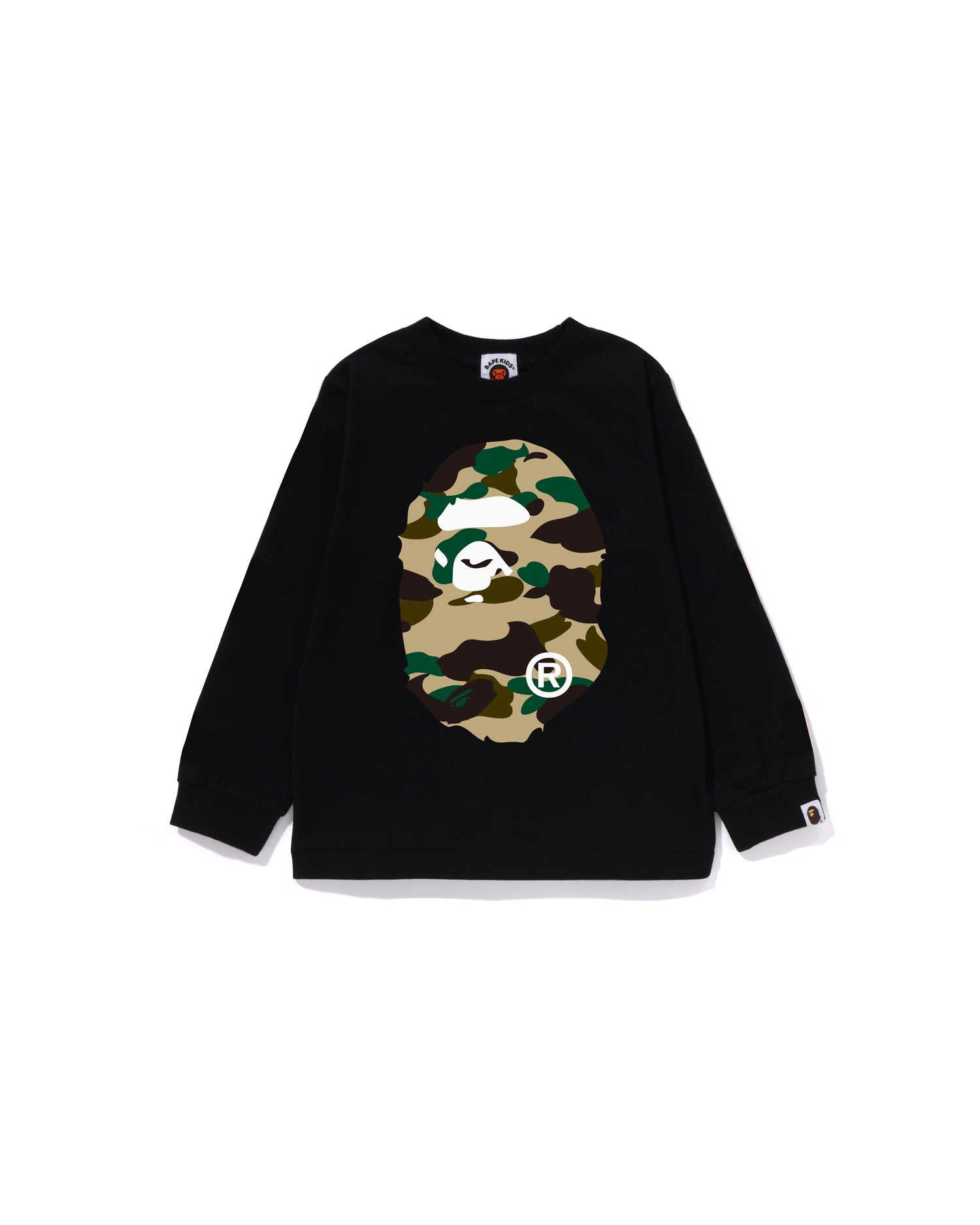 トップス BAPE 1ST CAMO BIG APE HEAD LS TEE A BATHING APE® Kids 1st Camo Big Ape Head Ls Tee | Bape official