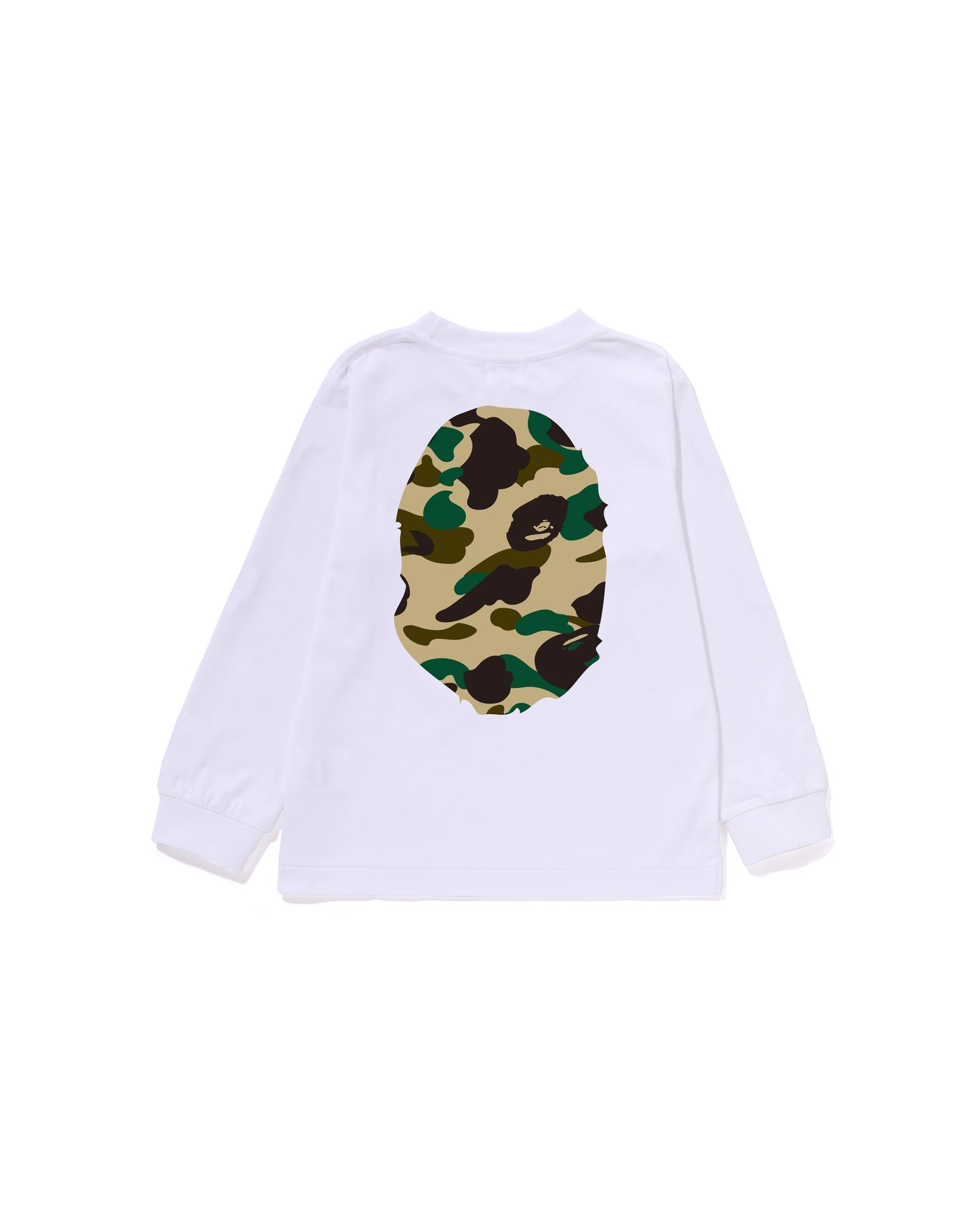 A BATHING APE® Kids 1st Camo Big Ape Head Ls Tee | Bape official