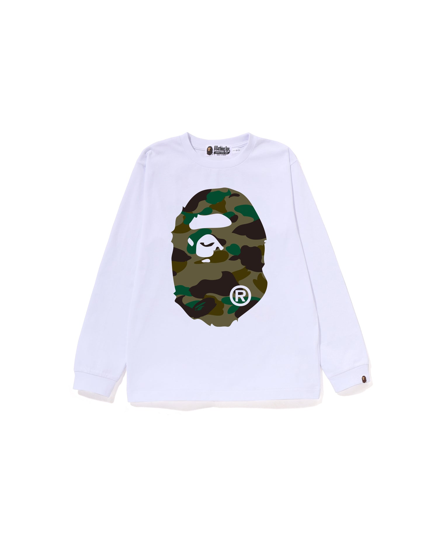 A BATHING APE® Kids 1st Camo Big Ape Head Ls Tee Jr | Bape