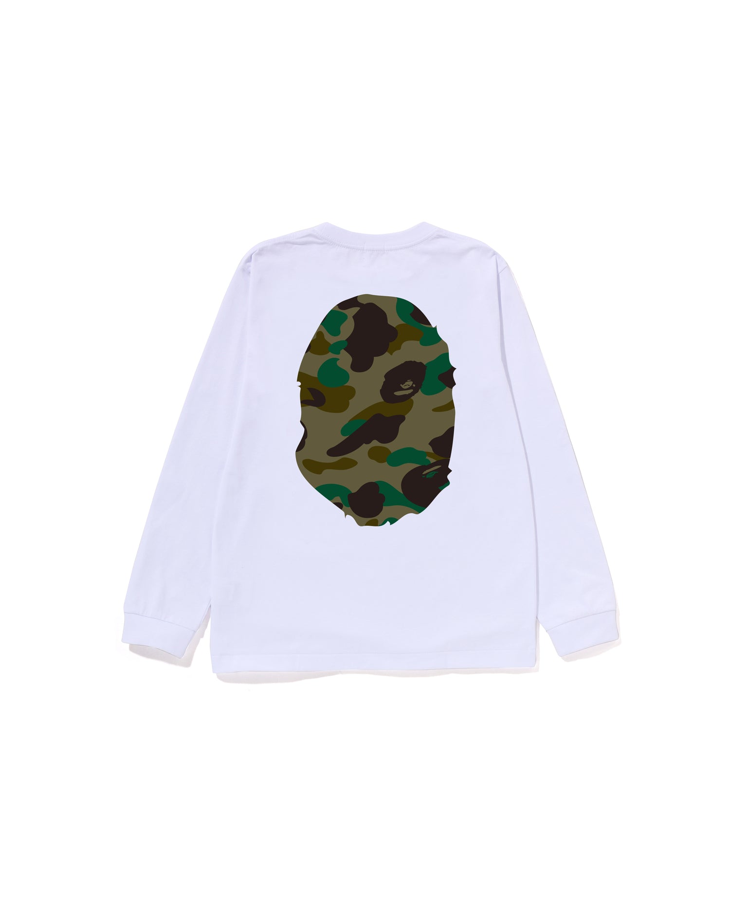 A BATHING APE® Kids 1st Camo Big Ape Head Ls Tee Jr | Bape