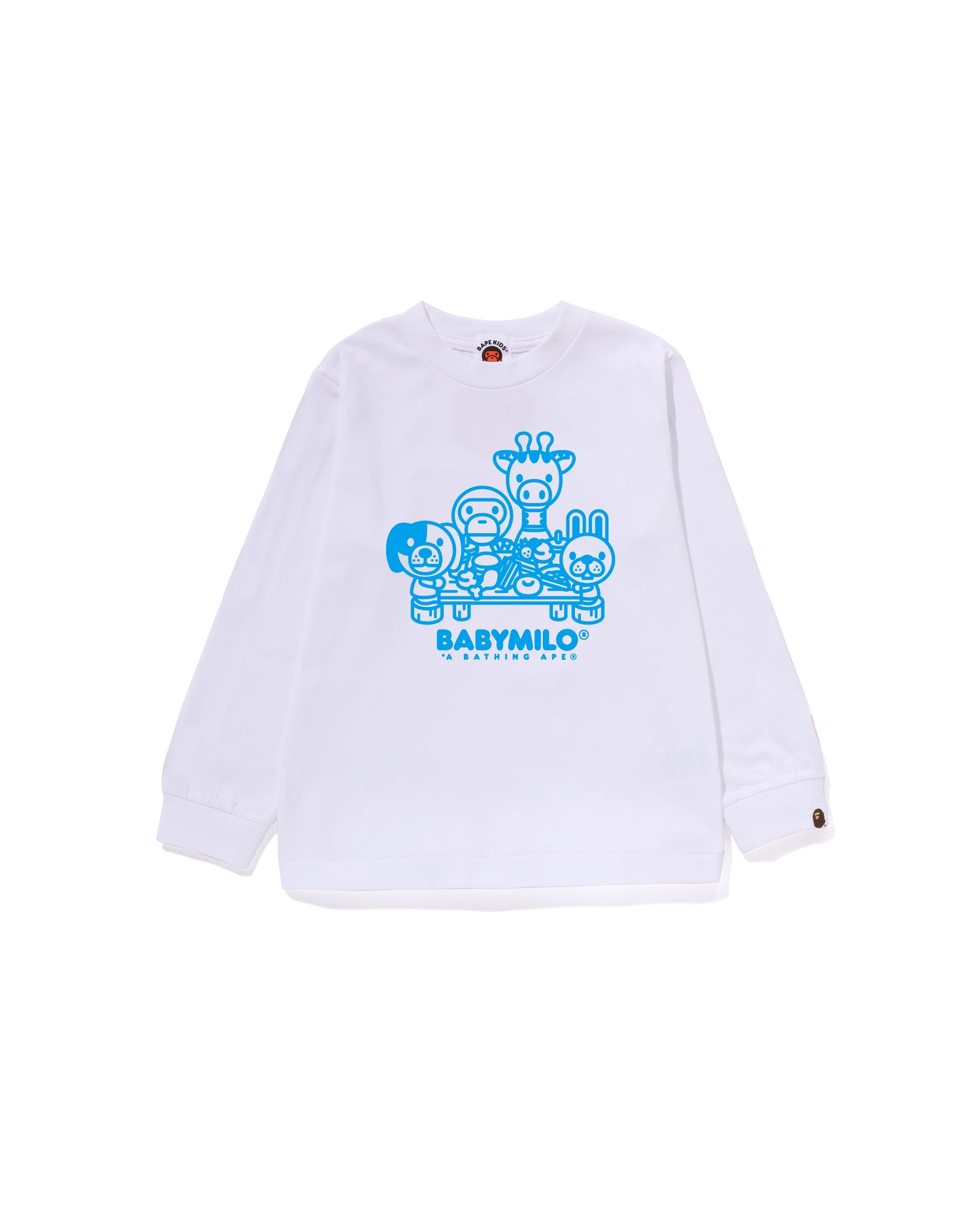 トップス A BATHING APE knit polo ls tee A BATHING APE® Kids Milo & Friends Picnic Ls Tee | Bape official