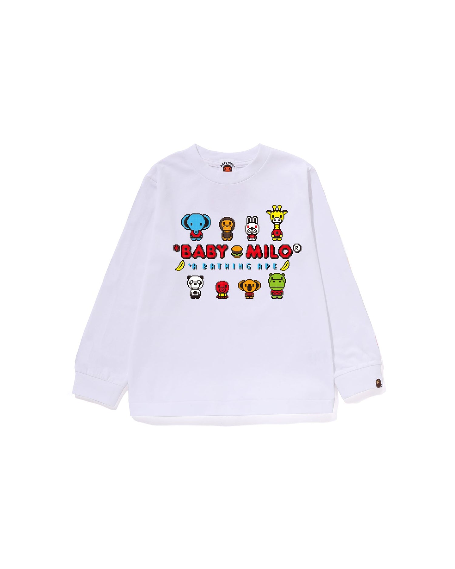A BATHING APE® Kids Milo Game Friends Ls Tee | Bape official