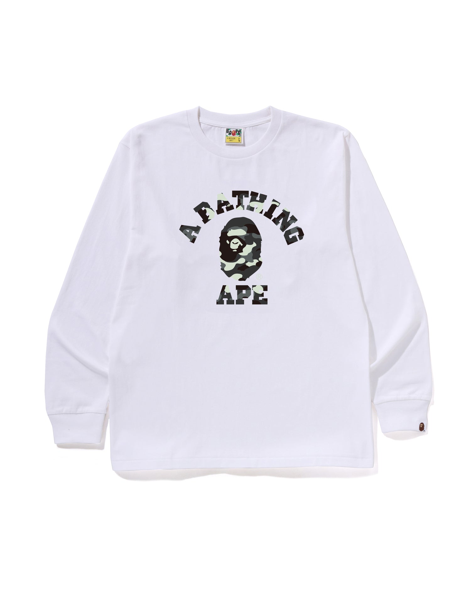 トップス A BATHING APE CITY CAMO COLLEGE LS TEE L A BATHING APE® City Camo College Ls Tee | Bape official