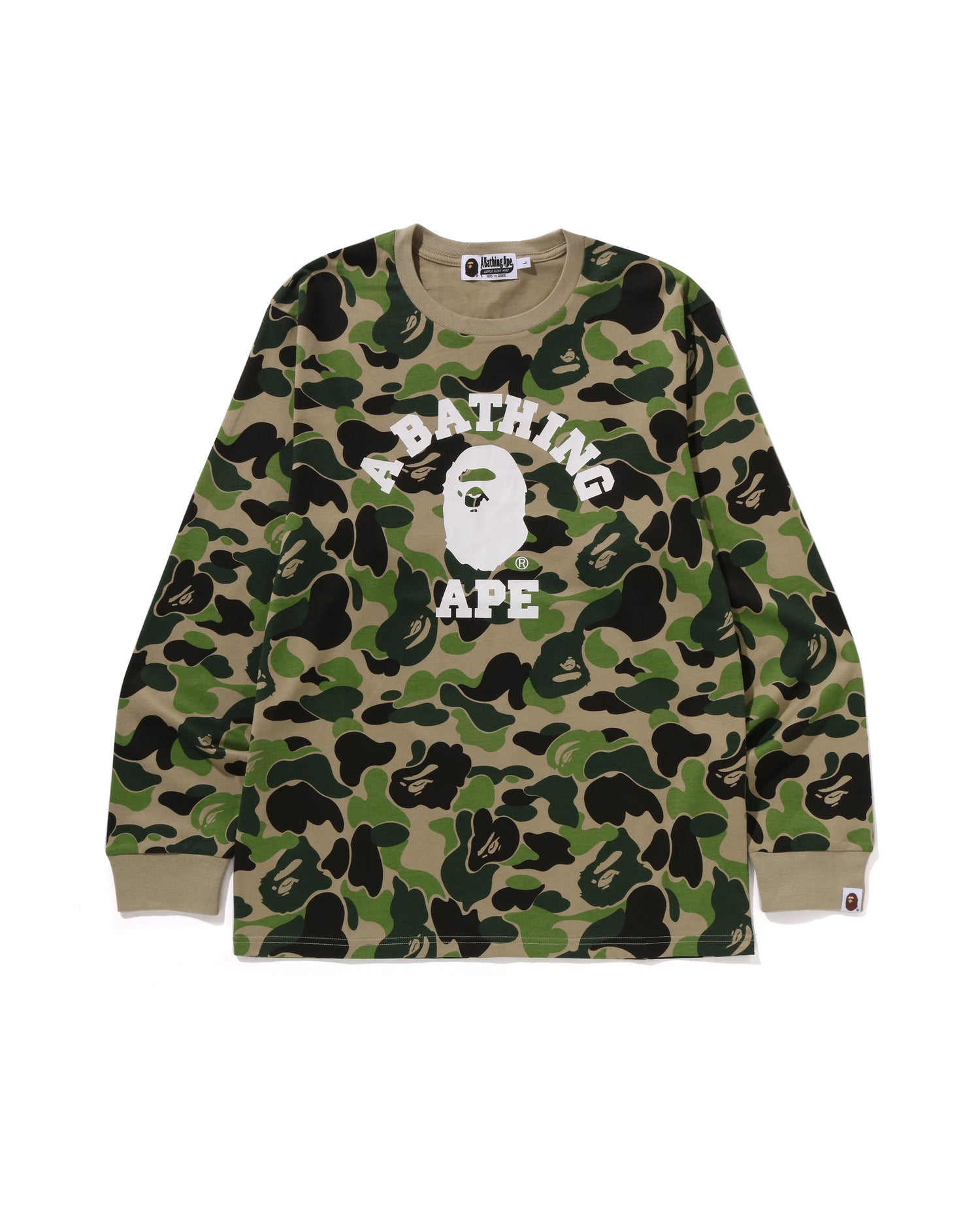 A BATHING APE® Abc Camo College Ls Tee | Bape official