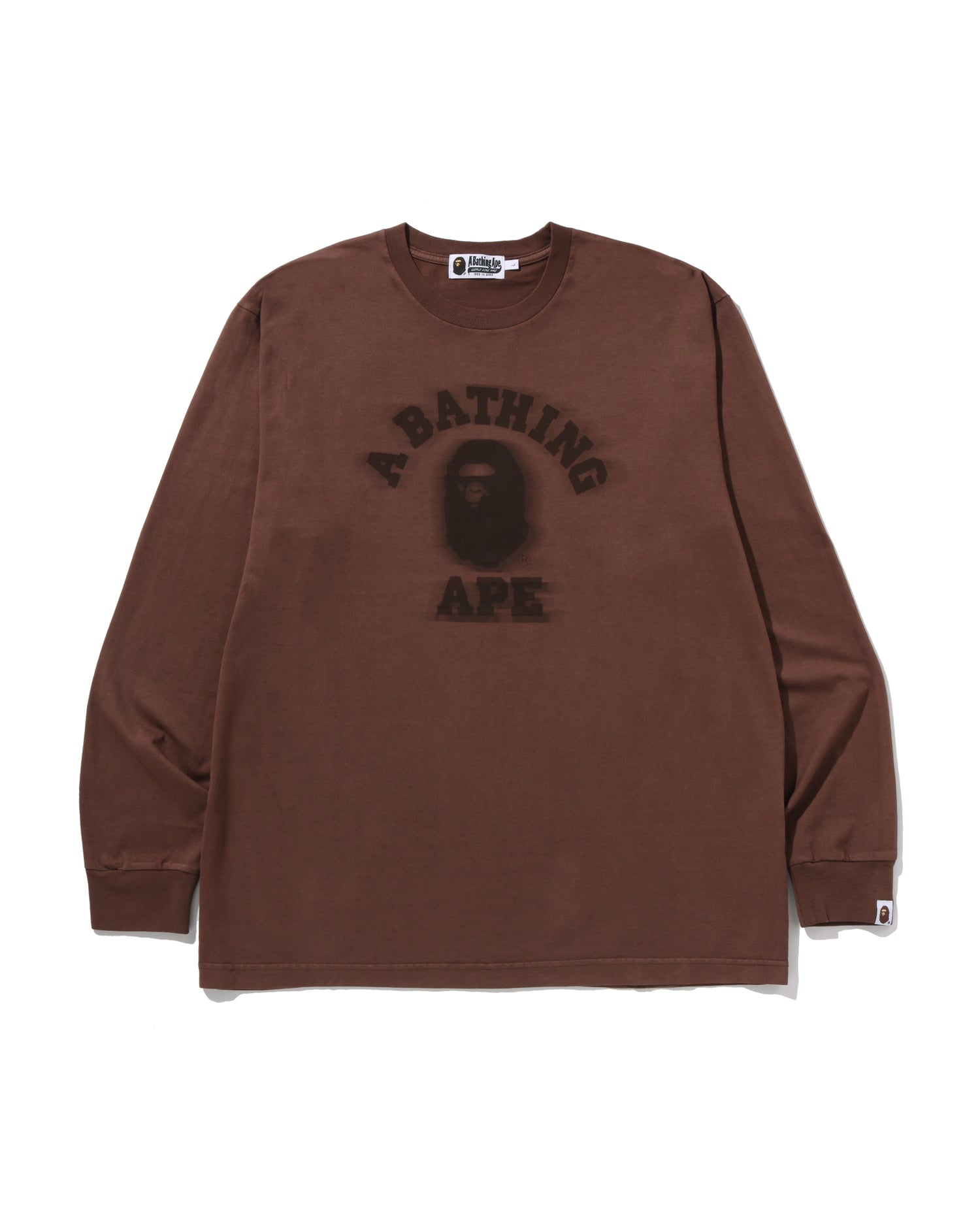 A BATHING APE® Garment Dye College Relaxed Fit Ls Tee | Bape