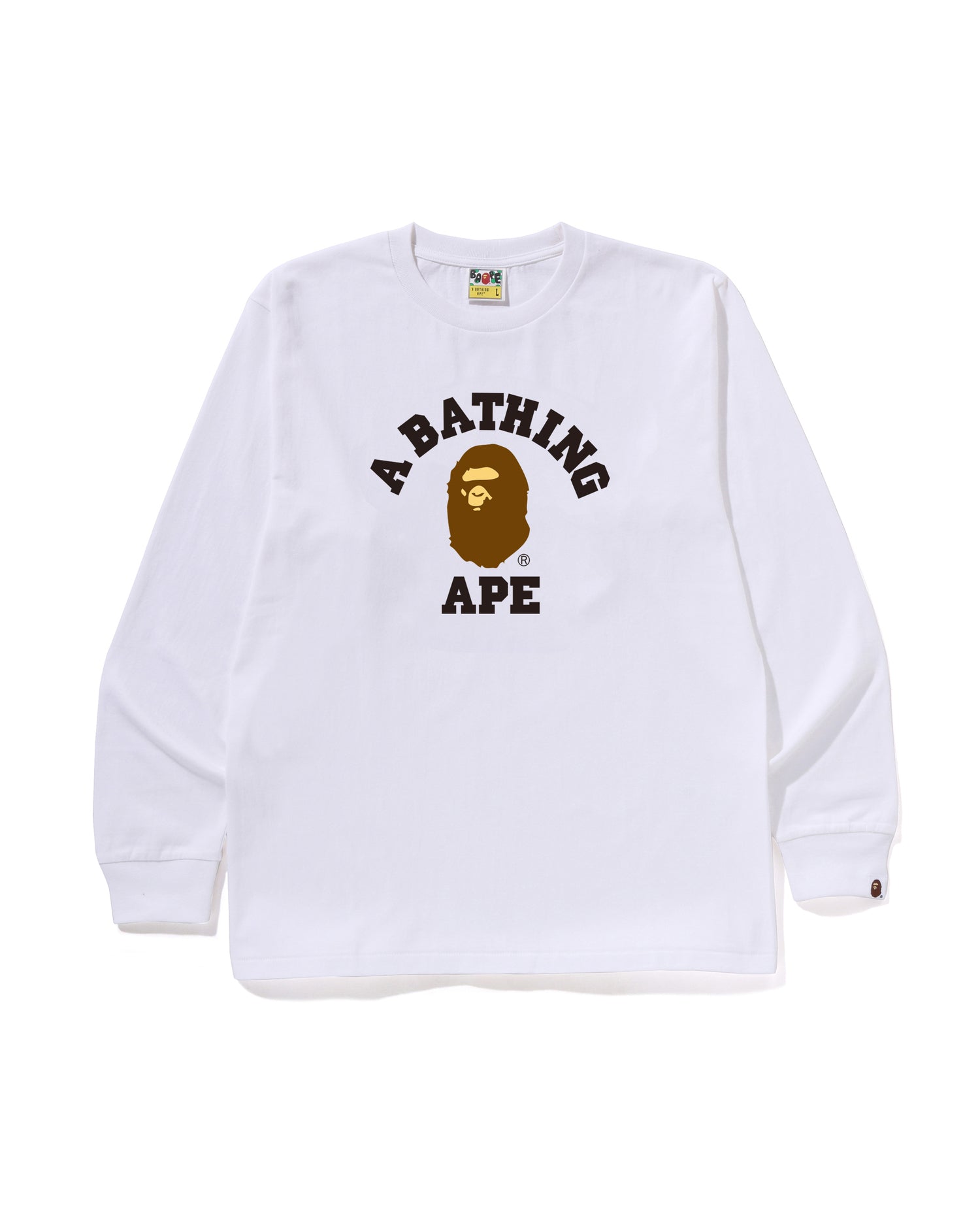 A BATHING APE® College Ls Tee | Bape official website – INT.BAPE.COM