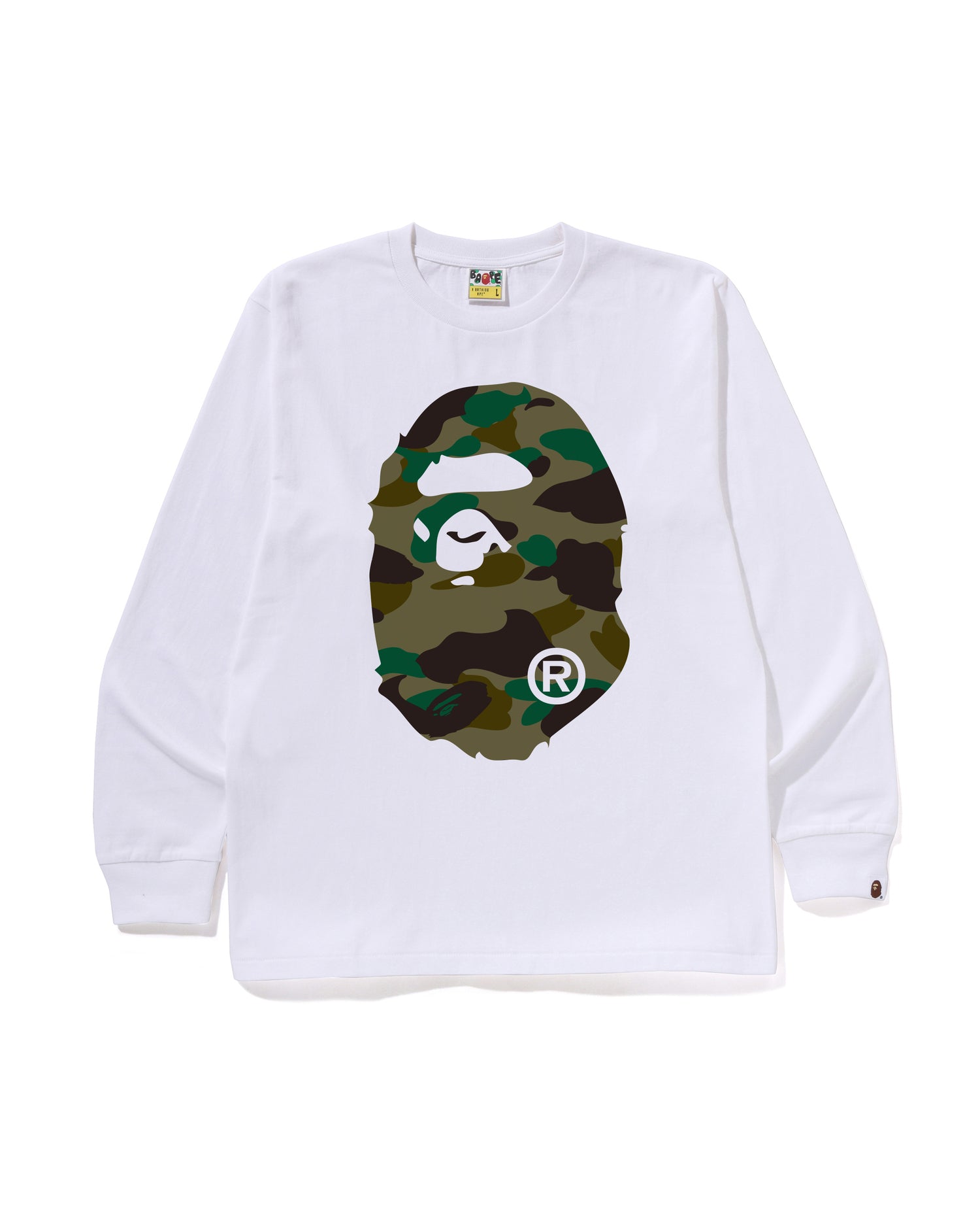 トップス BAPE 1ST CAMO BIG APE HEAD LS TEE A BATHING APE® 1st Camo Big Ape Head Ls Tee | Bape official