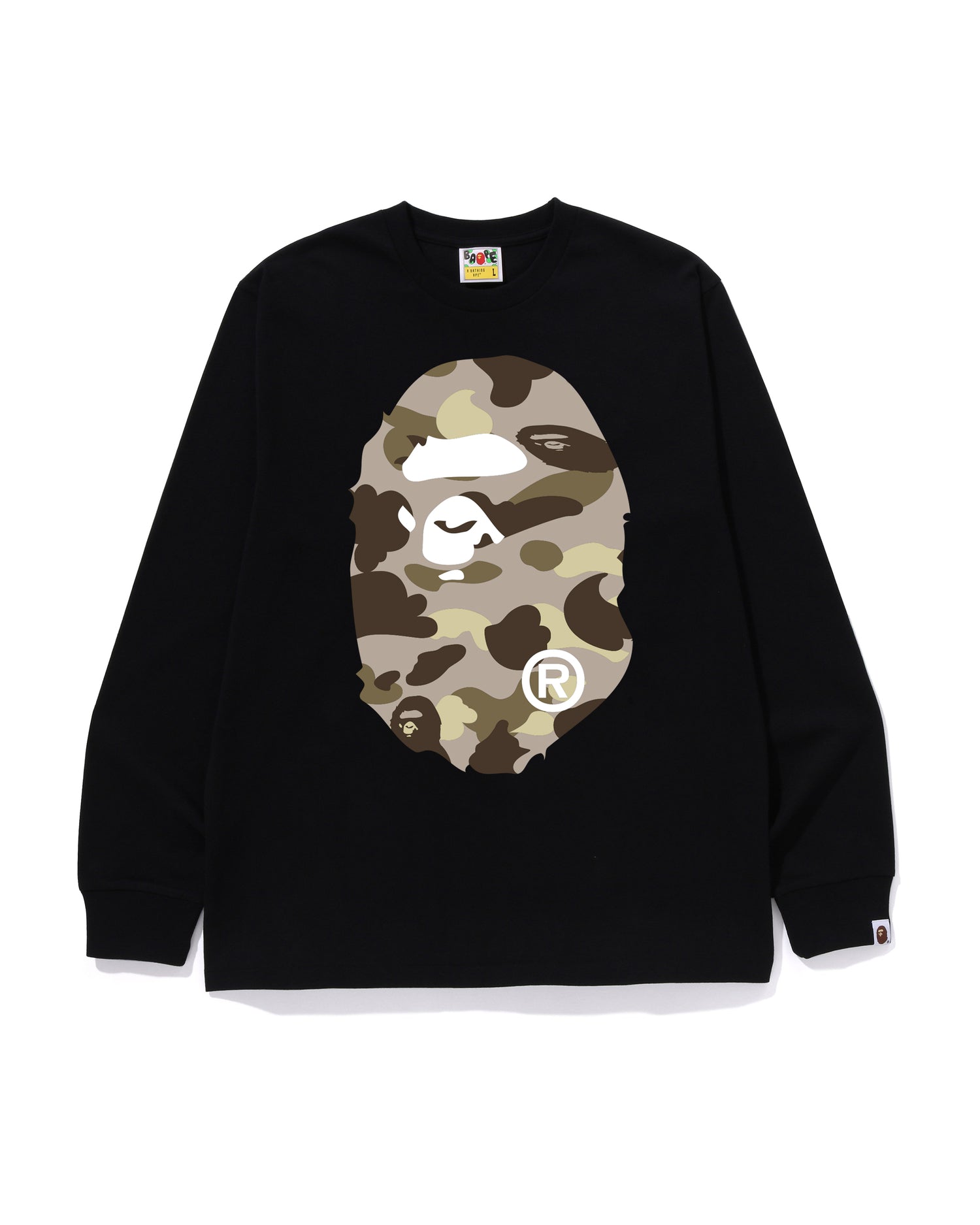 完売品 BATHING APE CAMO BIG HEAD LS TEE エイプ A BATHING APE® Color Camo Big Ape Head Ls Tee | Bape official