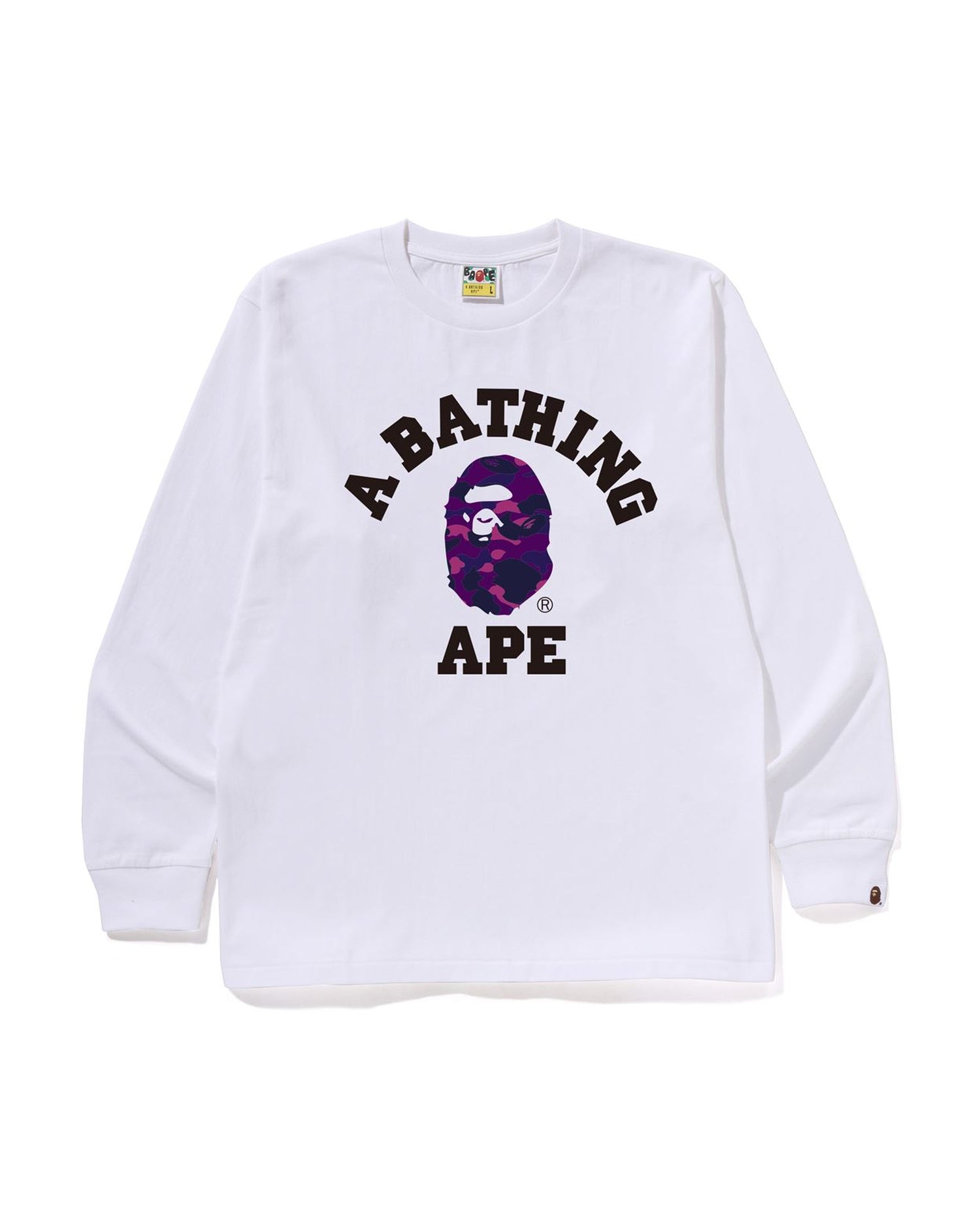 A BATHING APE® Color Camo College Ls Tee | Bape official website –  INT.BAPE.COM