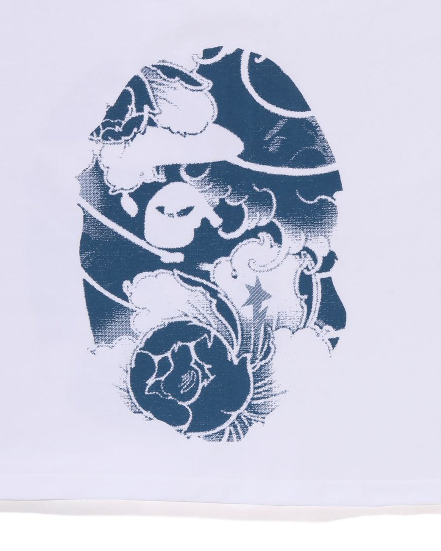 A BATHING APE® Japanese Tattoo Side Big Ape Head Ls Tee