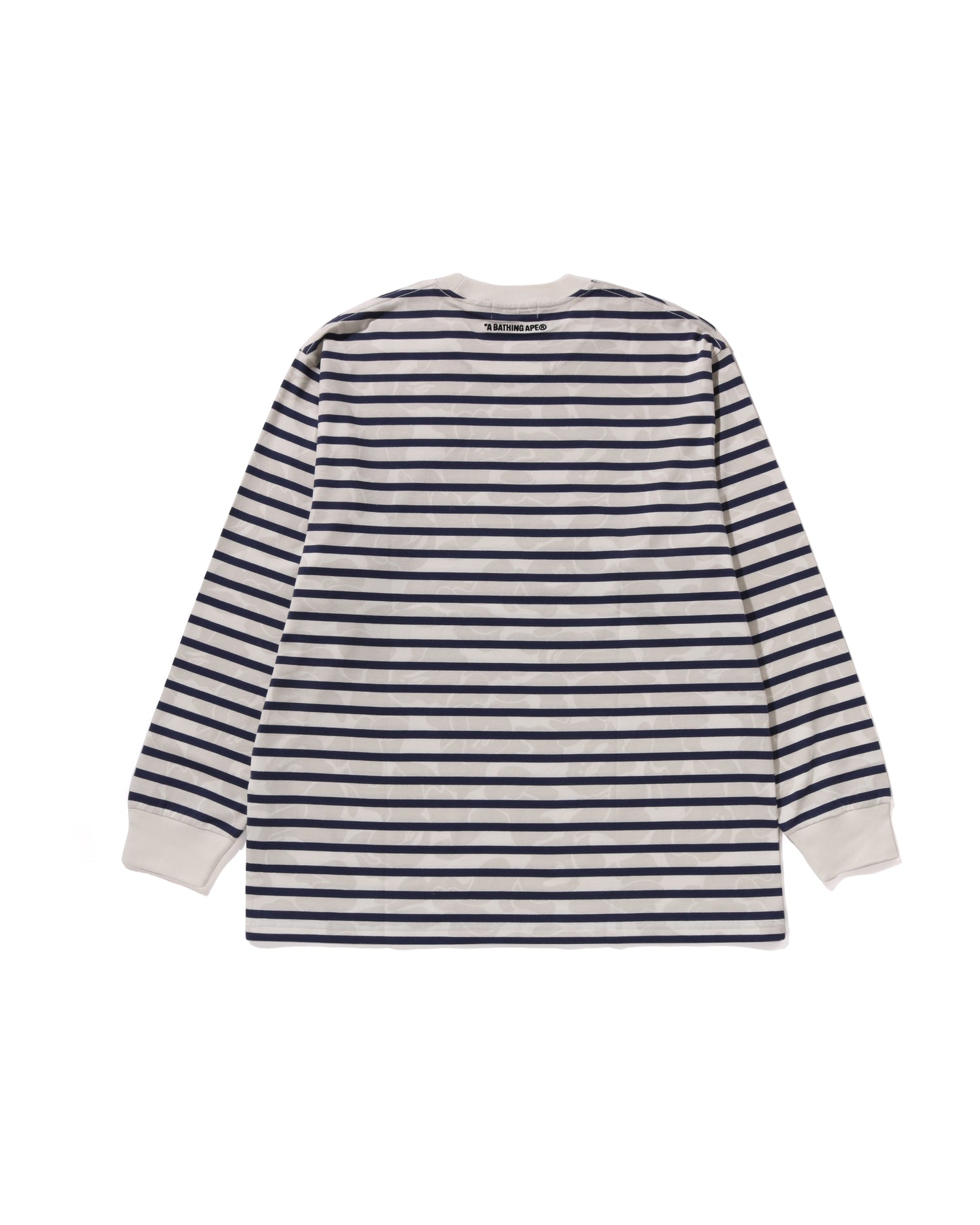 A BATHING APE® Solid Camo One Point Relaxed Fit Stripe Ls