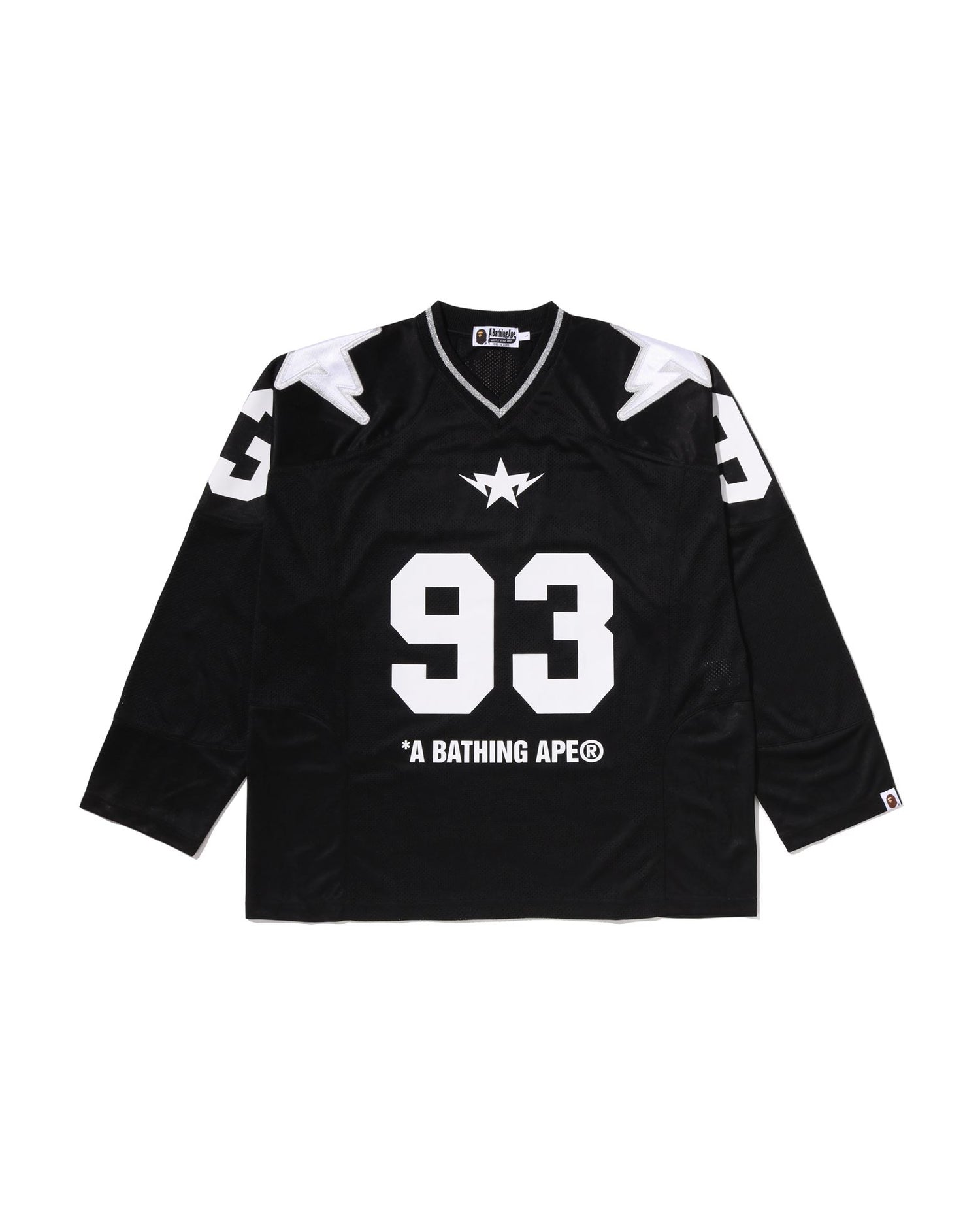 A BATHING APE® Line Camo Multi Logo Cropped Fit Football Jersey