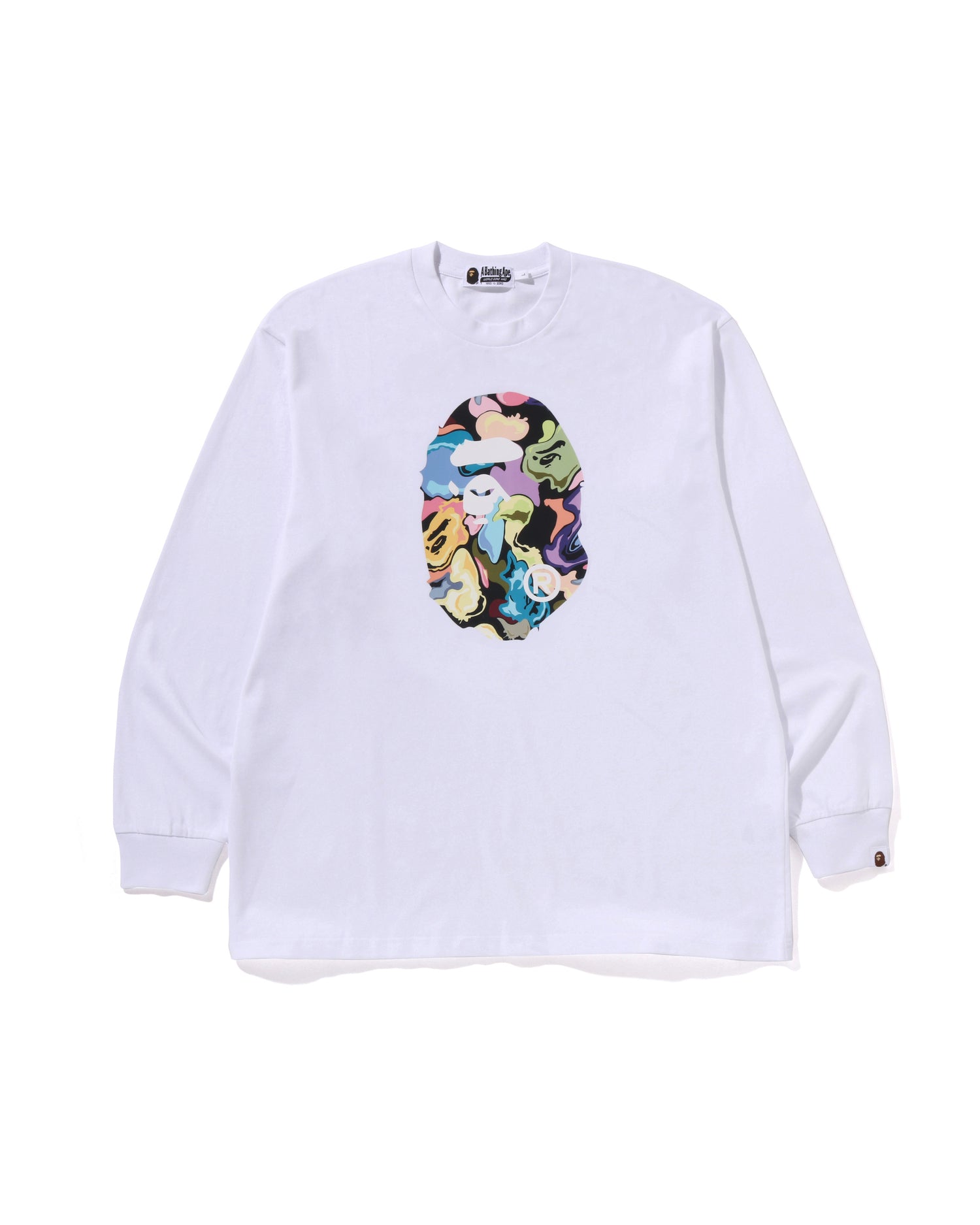 A BATHING APE® Art Camo Ape Head Relaxed Fit Ls Tee | Bape