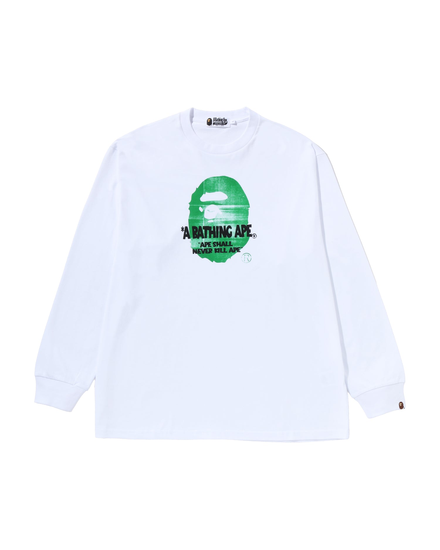 A BATHING APE® Spray Ape Head Relaxed Fit Ls Tee | Bape official