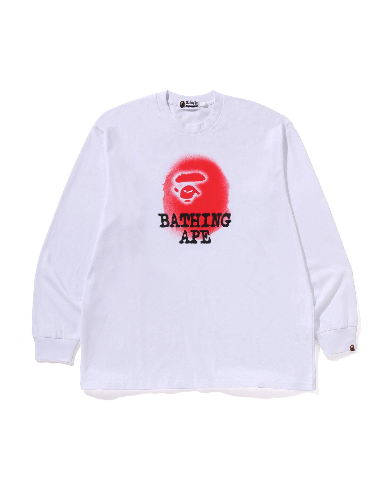 A BATHING APE / LOGO RELAXED FIT LS TEE/長袖Tシャツ/M/コットン/BLK/001LTL801311M A BATHING APE® Bathing Ape Logo Relaxed Fit Ls Tee | Bape official