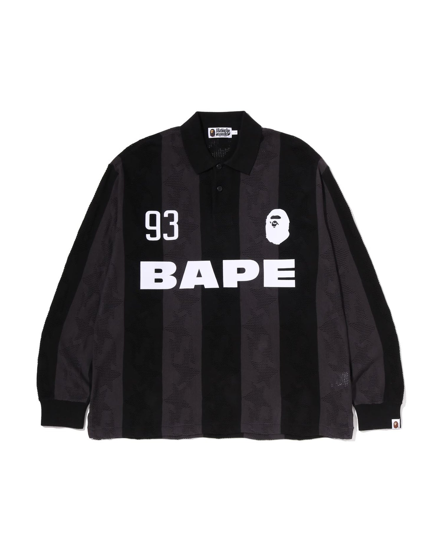 A BATHING APE® STA Stripe Pattern Jacquard Multi Logo Relaxed Fit