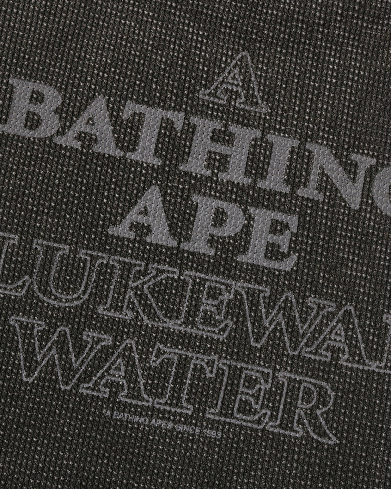 A BATHING APE® Heavy Washed BAPE Military Graphic Relaxed Fit Ls