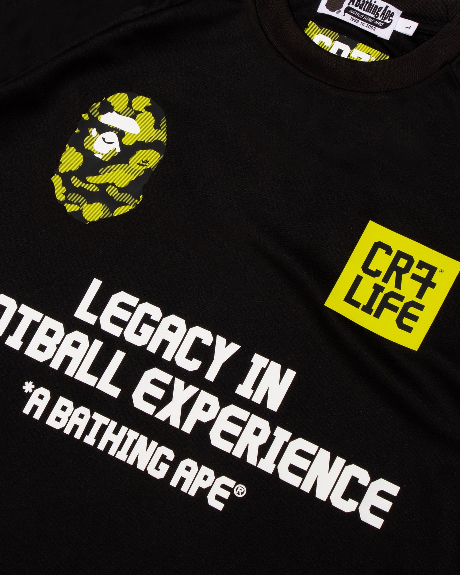 A BATHING APE® BAPE X Cr7 Life Multi Logo Poly Relaxed Fit Ls