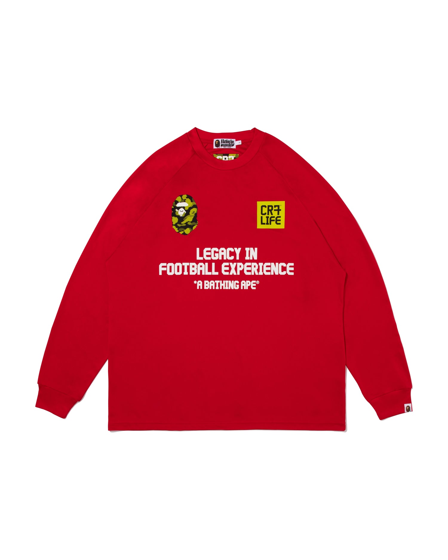 ウェア Bape Cr7 Jersey XL BAPE X CR7 LIFE MULTI LOGO POLY RELAXED FIT LS FOOTBALL JERSEY