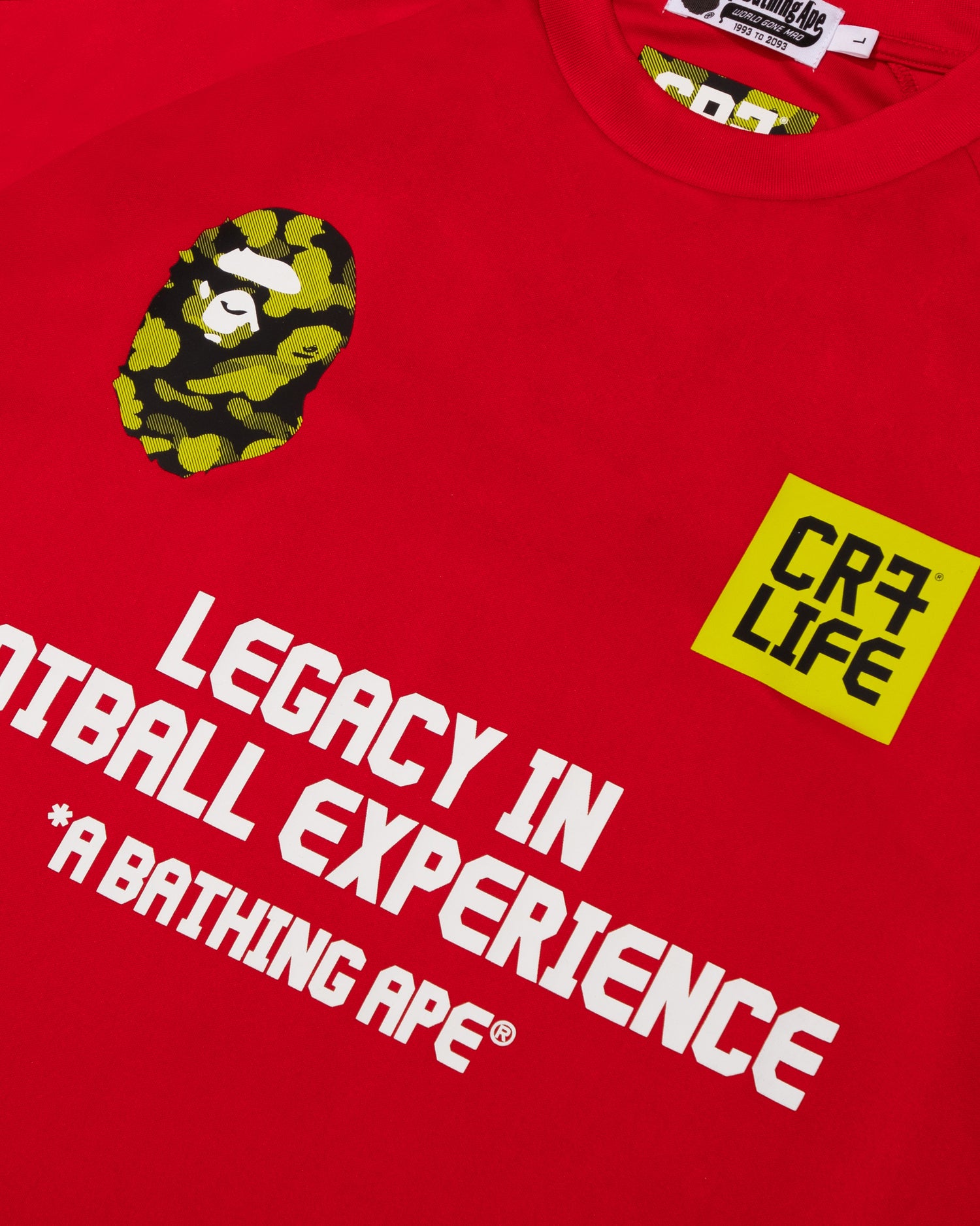 A BATHING APE® BAPE X Cr7 Life Multi Logo Poly Relaxed Fit Ls