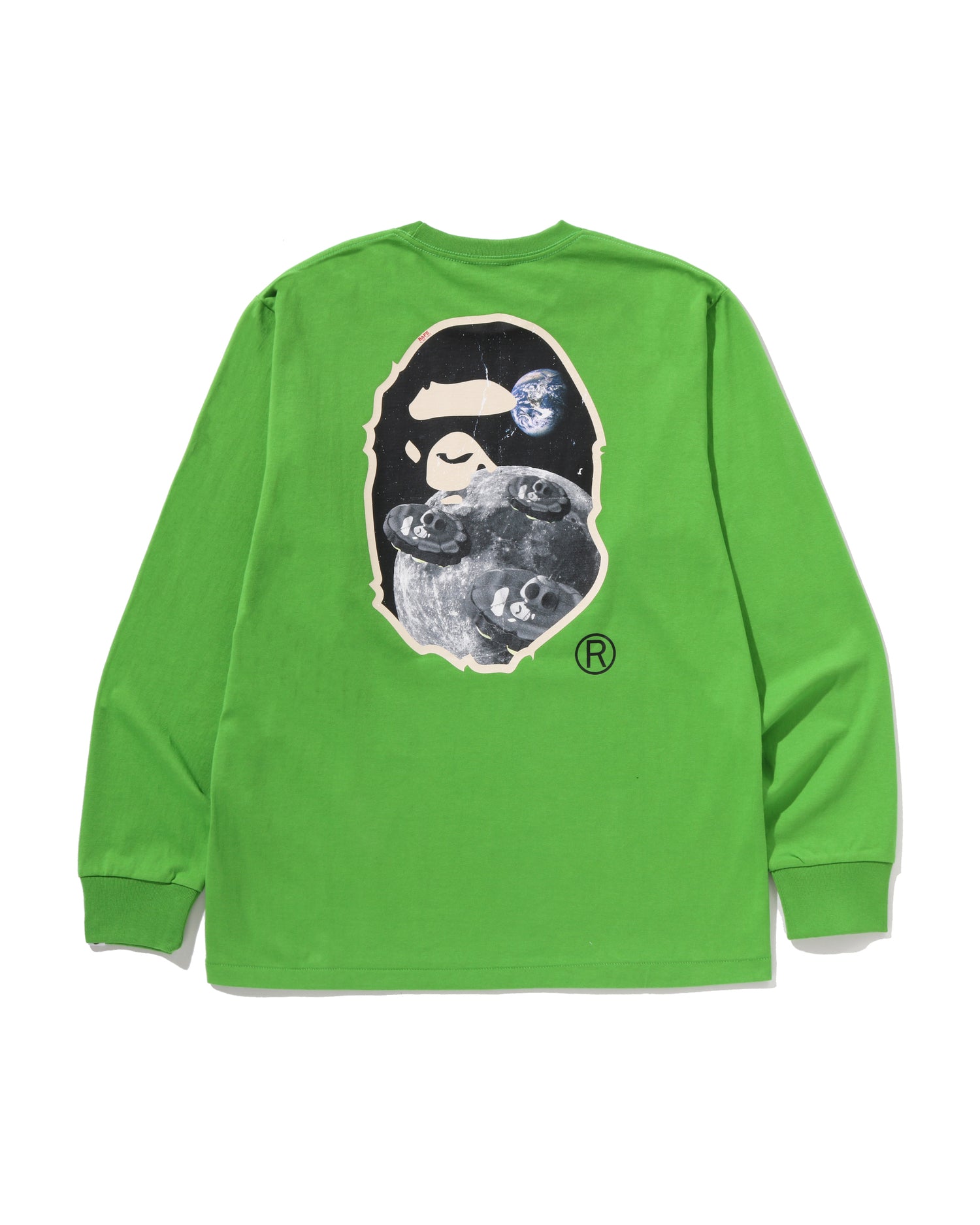 A BATHING APE® Moon Ape Head Old Photo L/s Tee | Bape