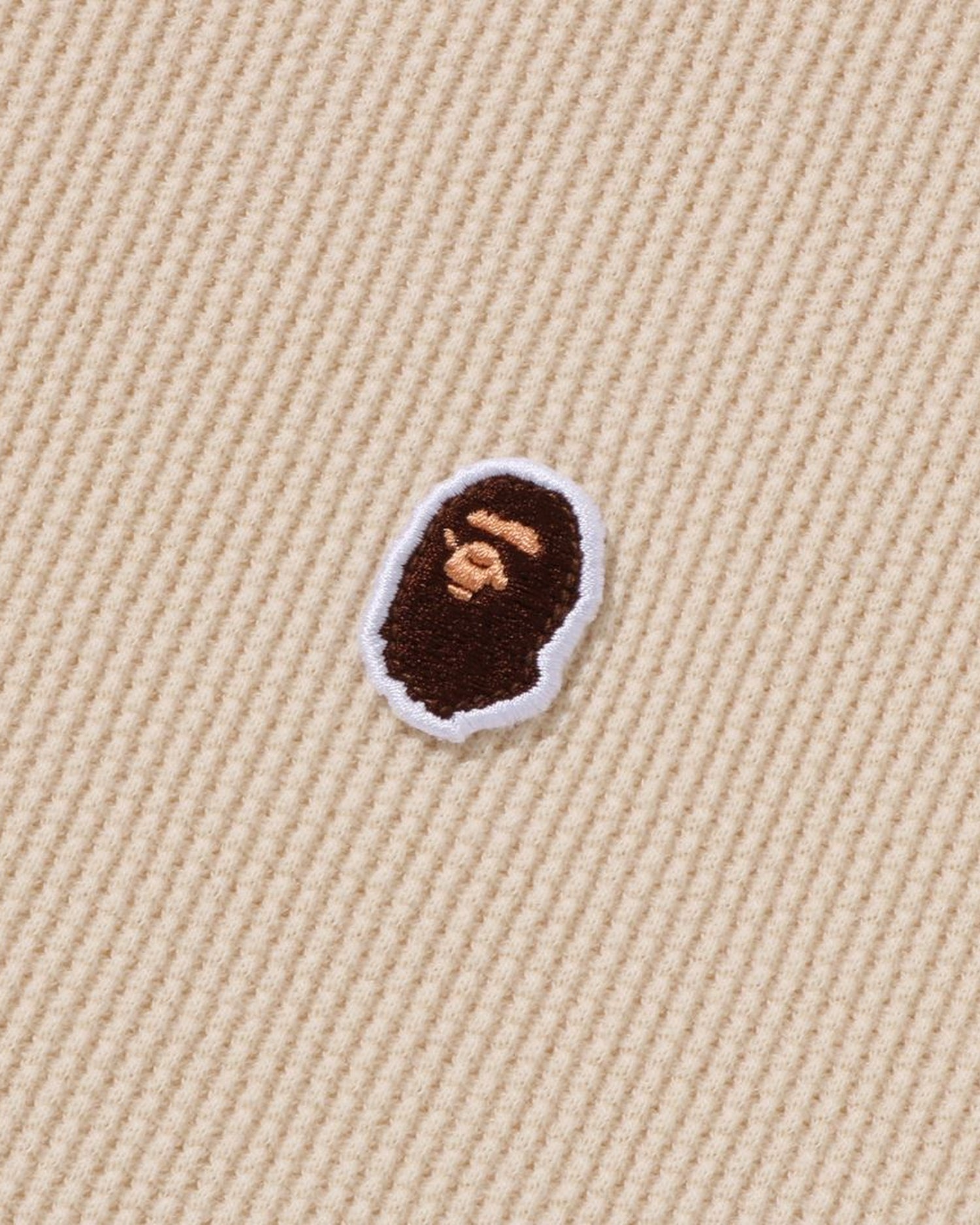 A BATHING APE® One Point Waffle Ls Tee | Bape official