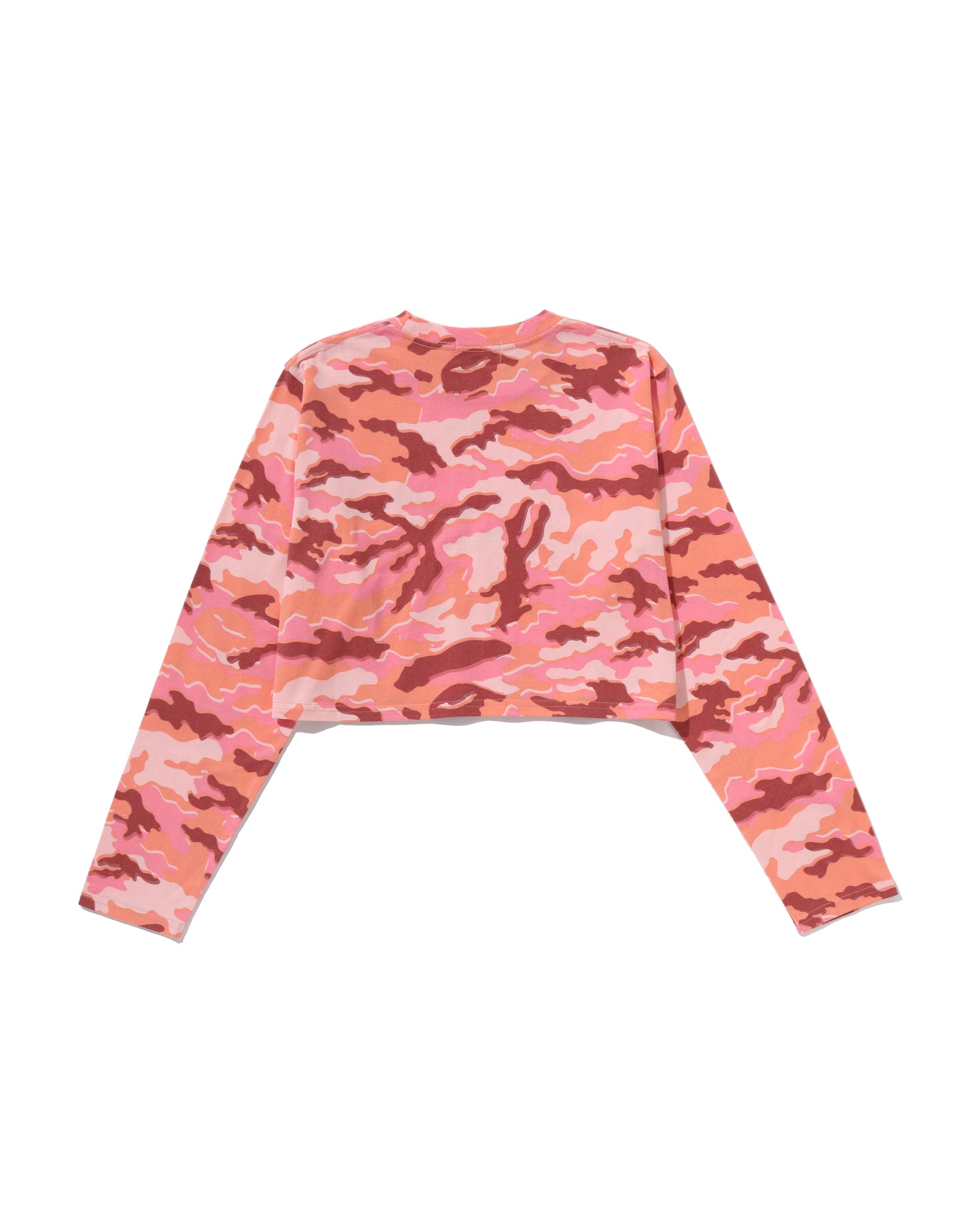 A BATHING APE® Glitch Woodland Camo BAPE Cropped L/s Tee | Bape