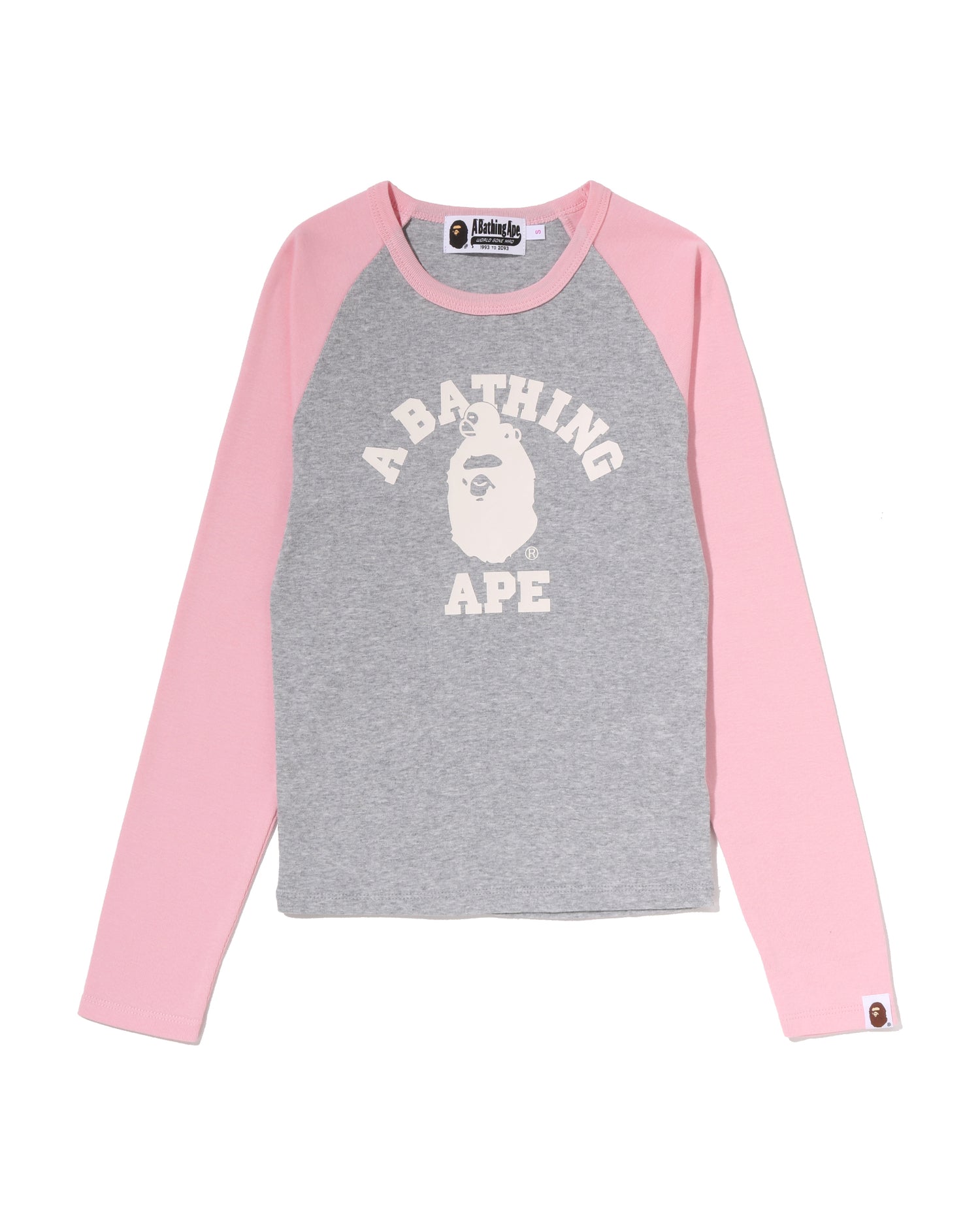 A BATHING APE® College Raglan Cropped Ls Tee | Bape official