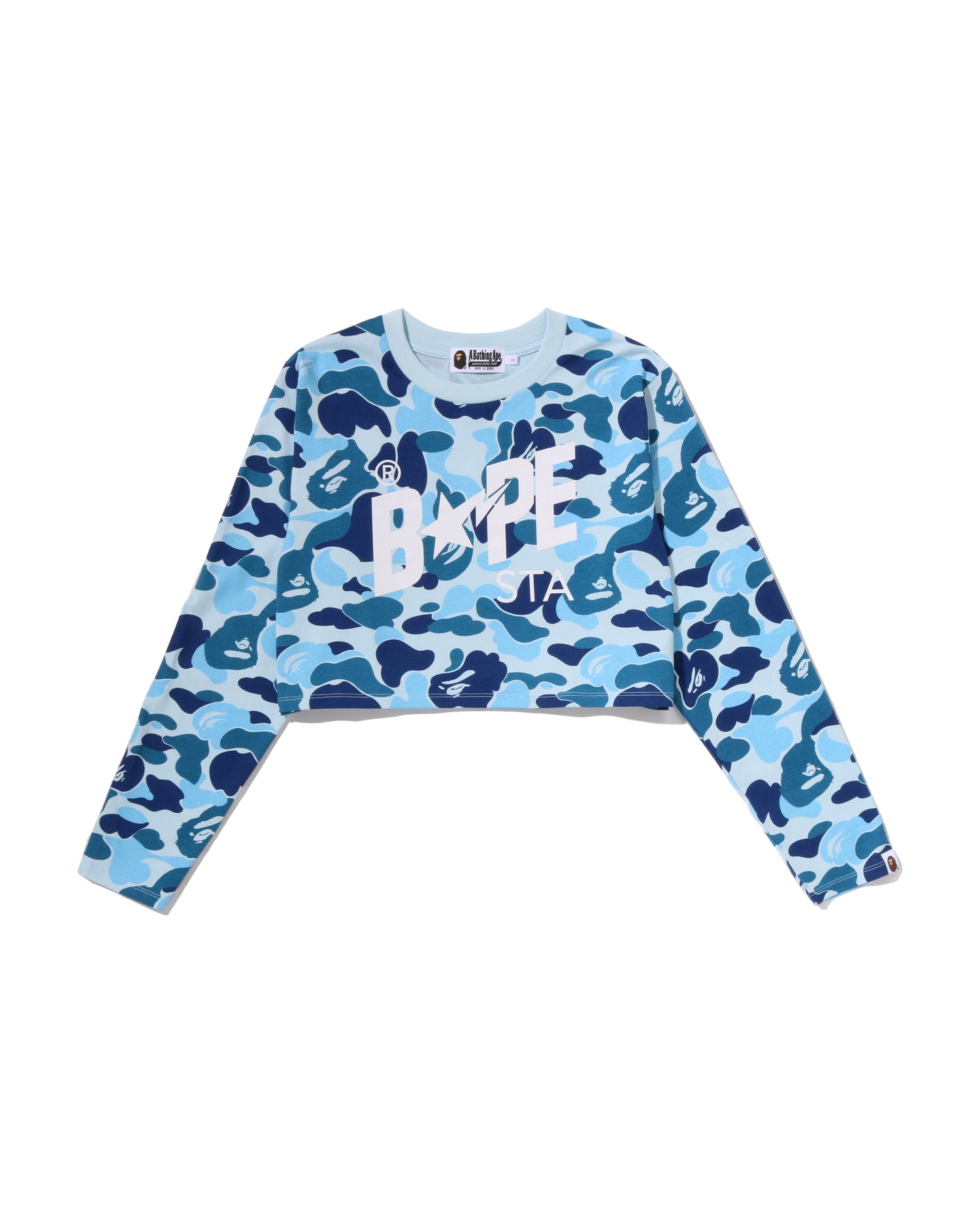 A BATHING APE® ABC Camo BAPE STA Logo Cropped Ls Tee | Bape