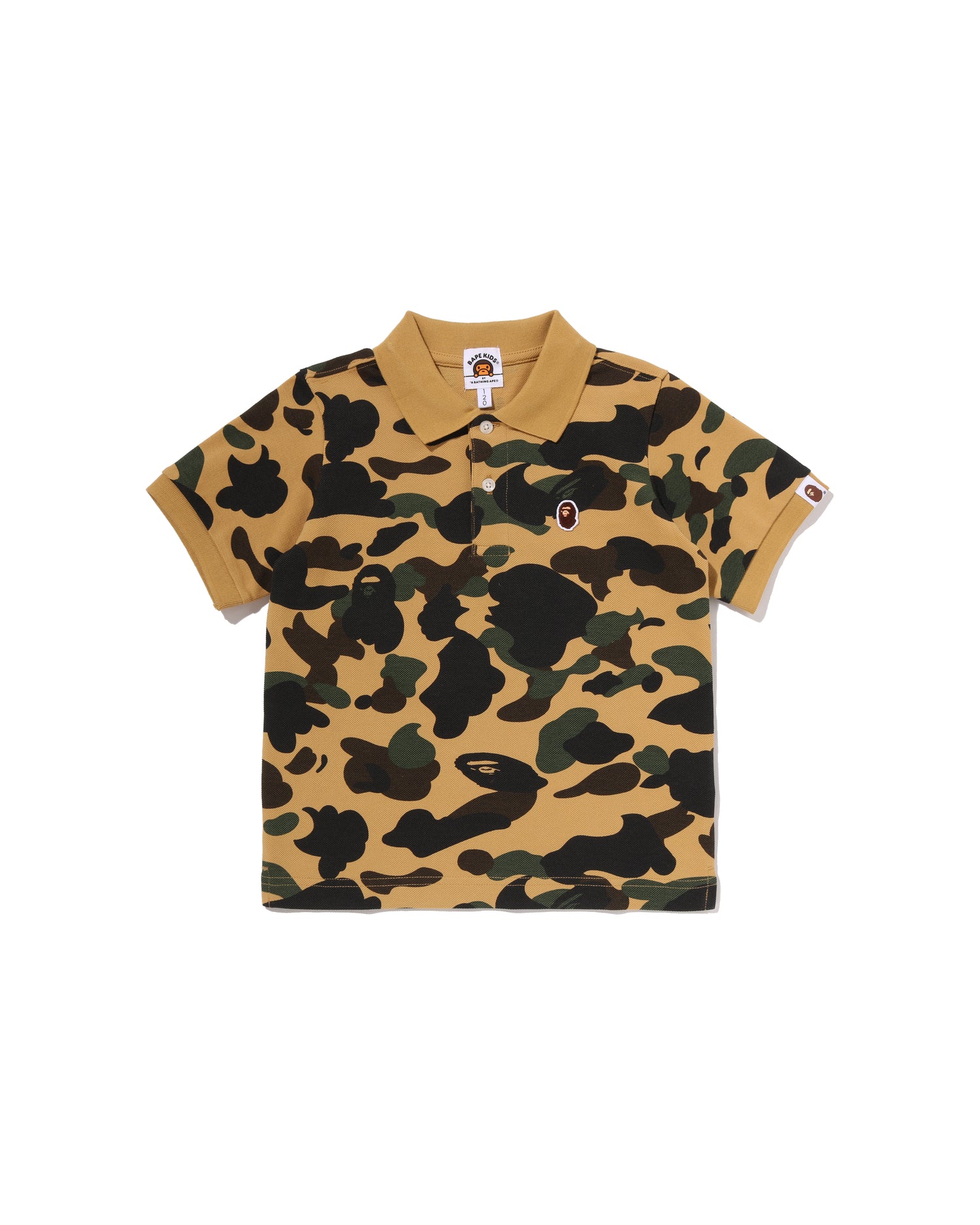 A BATHING APE® Kids 1st Camo One Point Polo Shirt | Bape official