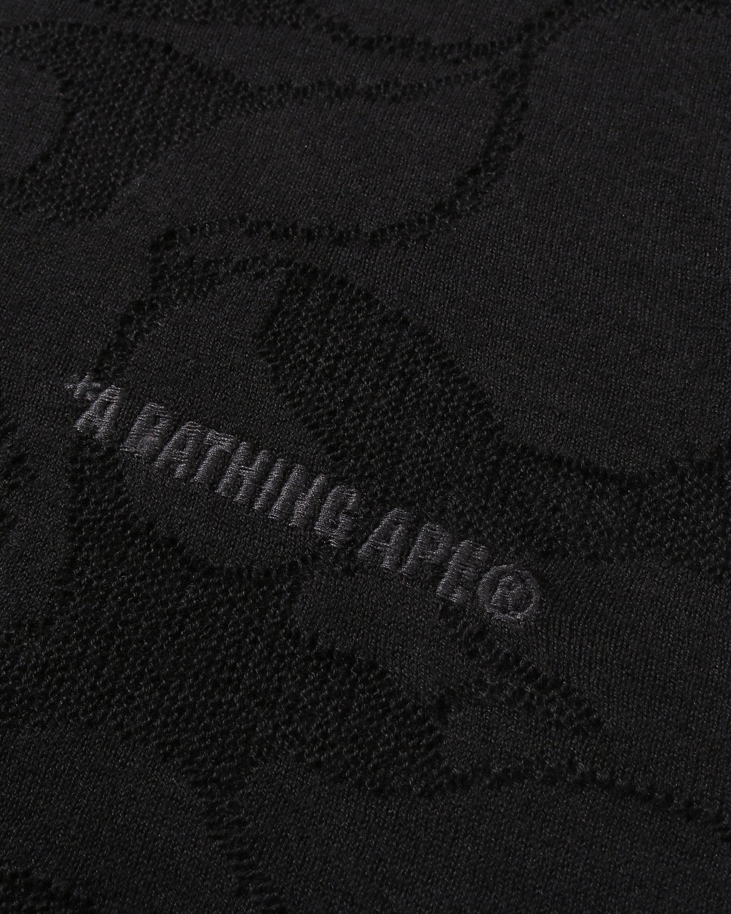 A BATHING APE® Solid Camo Jacquard Relaxed Fit Polo Shirt | Bape