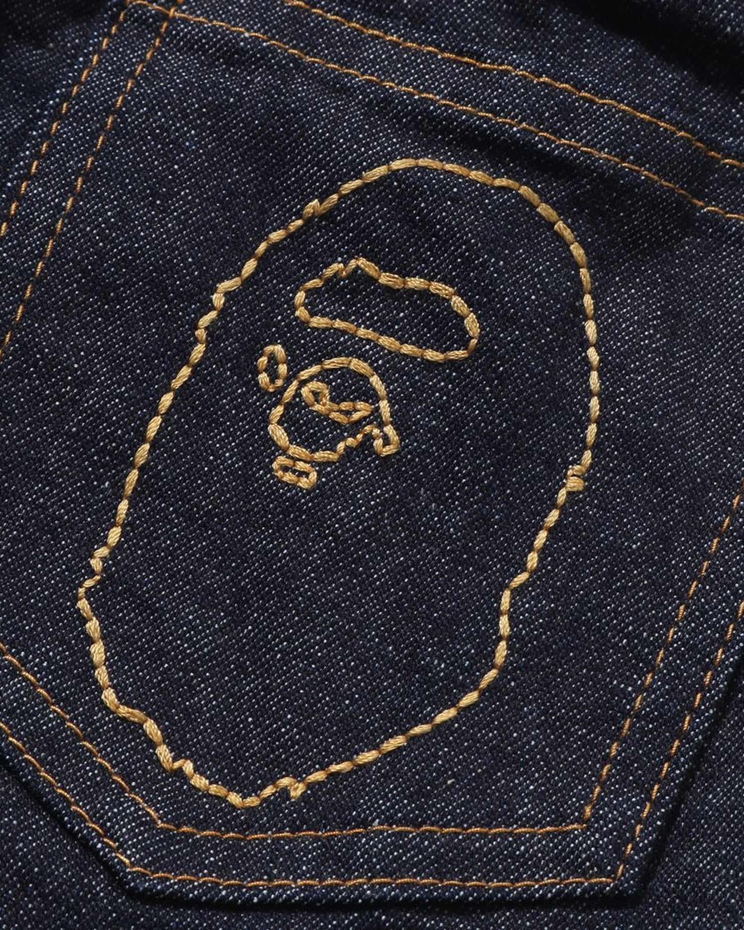 A BATHING APE® Kids 10oz Stretch Denim Tapered Pants | Bape