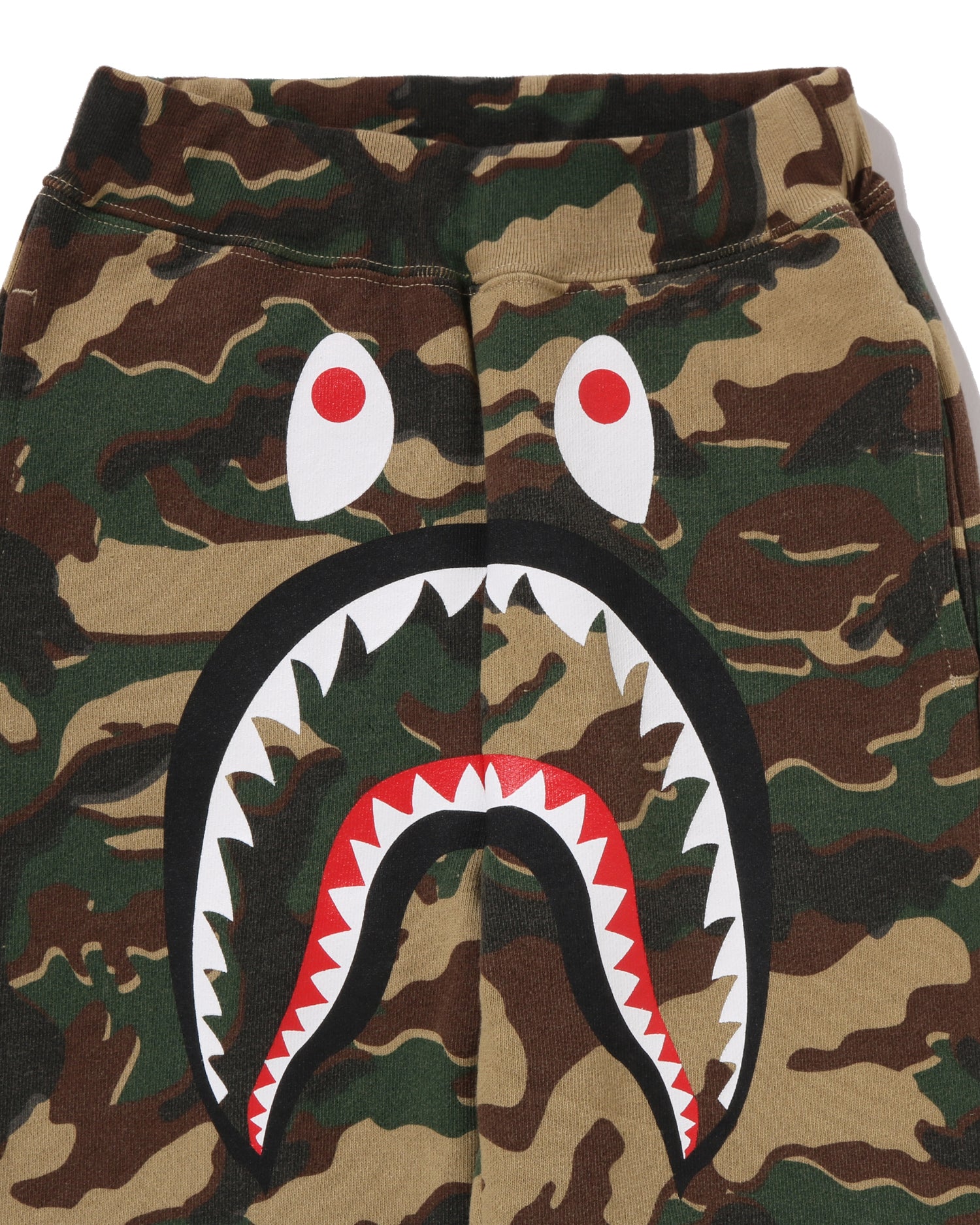 A BATHING APE® Kids Glitch Woodland Camo Shark Sweat Pants | Bape