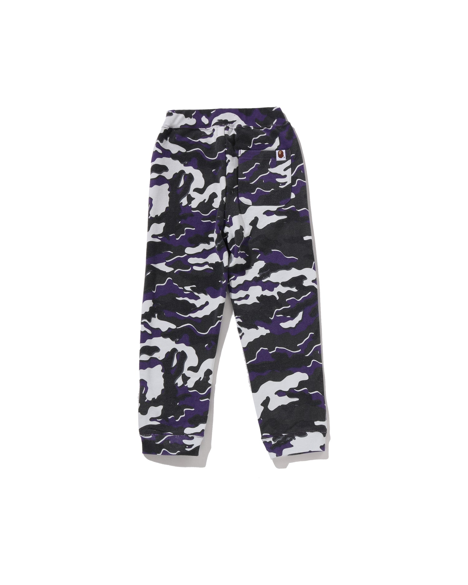 A BATHING APE® Kids Glitch Woodland Camo Shark Sweat Pants | Bape