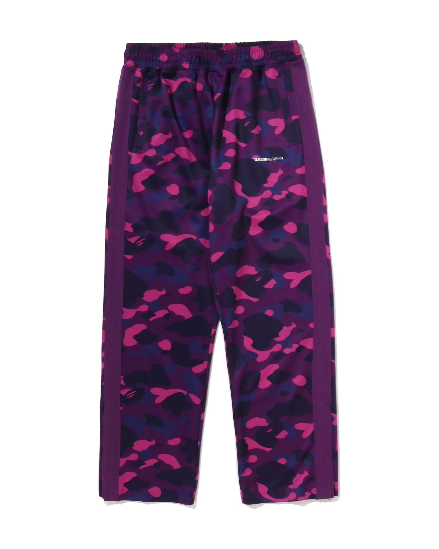 A BATHING APE® Color Camo Metal Logo Relaxed Fit Track Sweat Pants