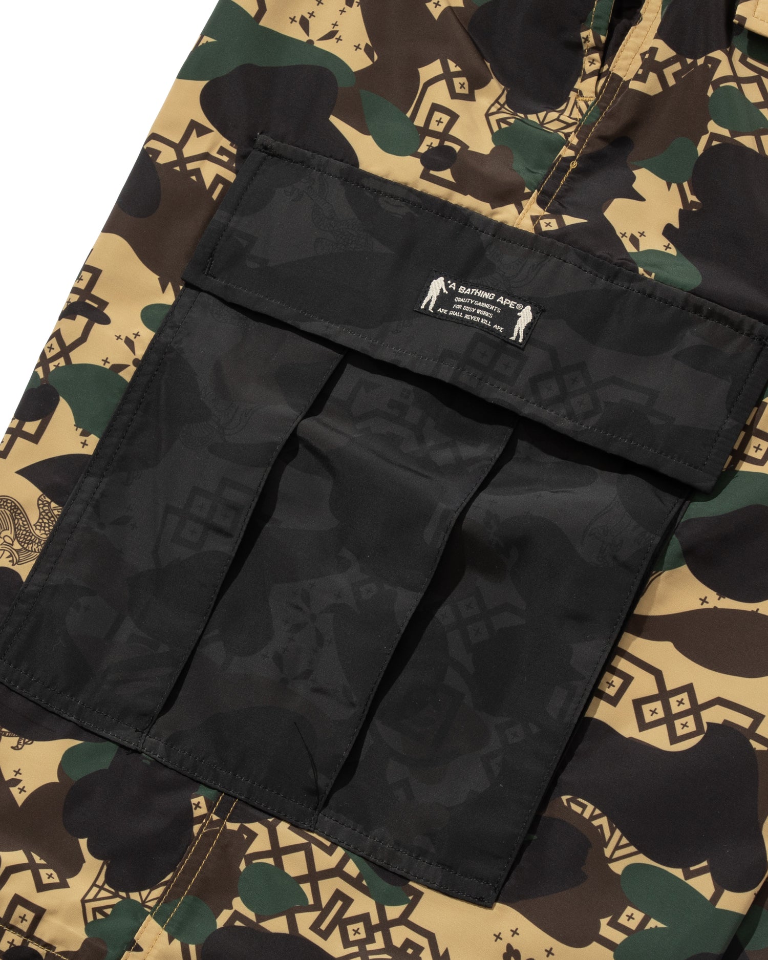 A BATHING APE® BAPE X Clot Camo Detachable Relaxed Fit Cargo Pants