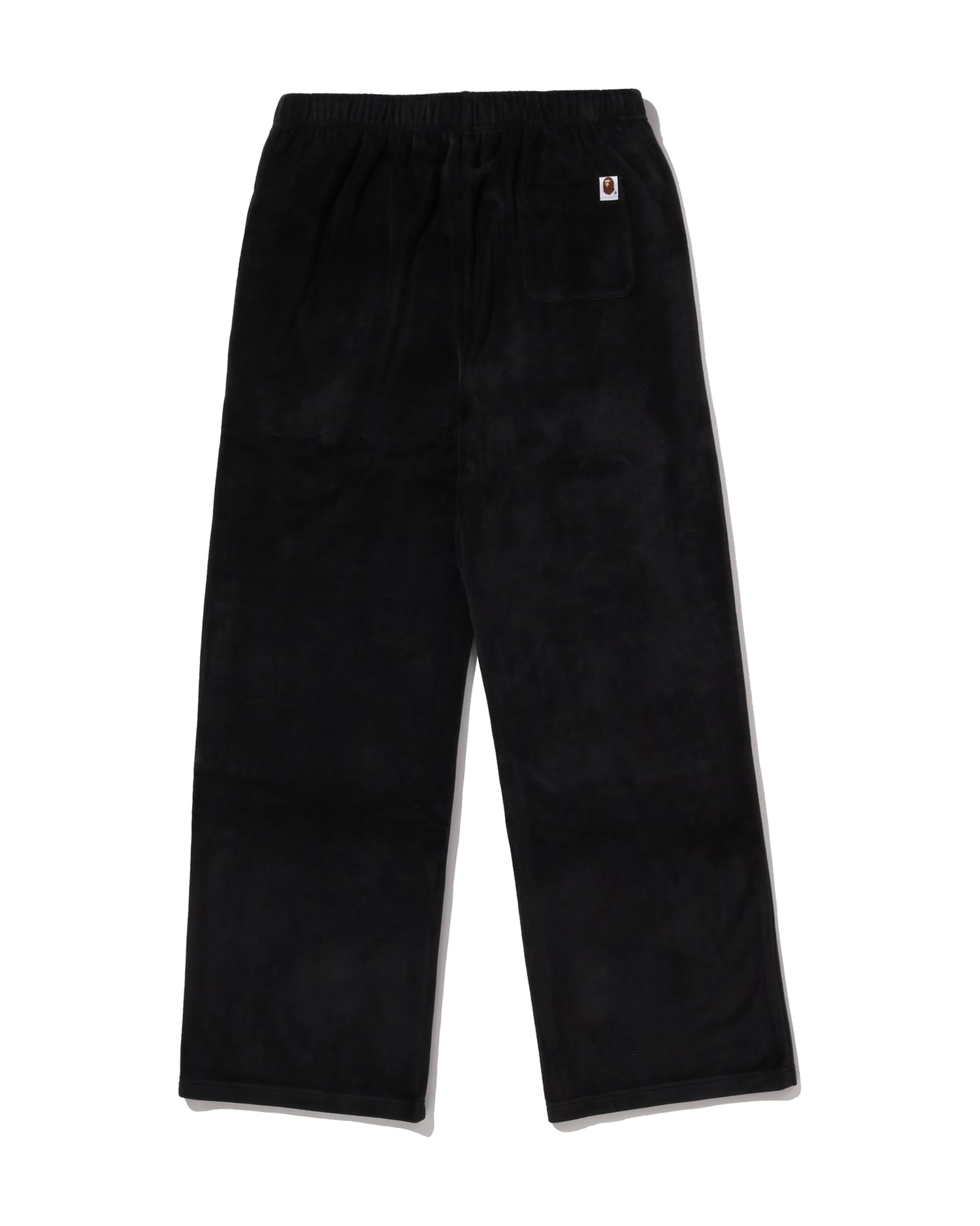 【べべ 】 A BATHING APE® Crystal Stone Ape Head Velour Wide Pants