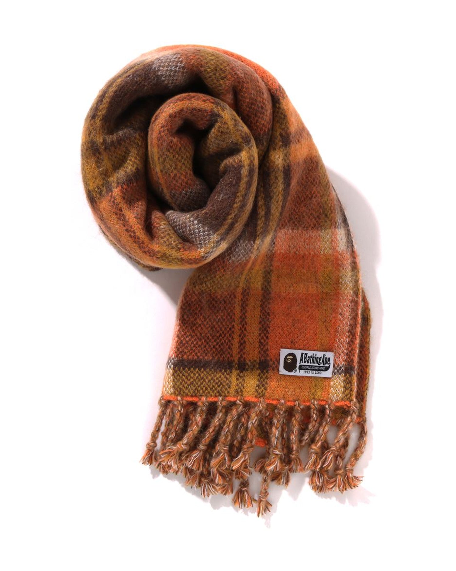 A BATHING APE® BAPE Check Mohair Scarf | Bape official